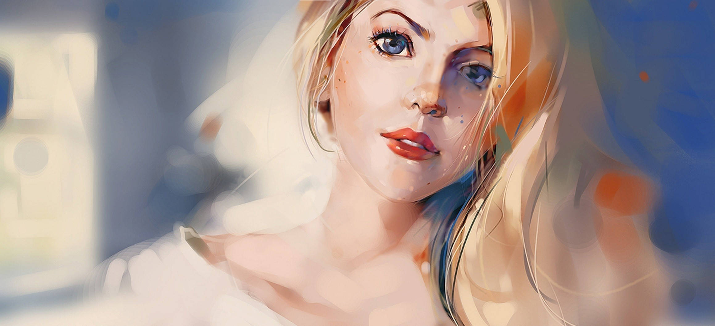ภาพวาดสาวสวยสุดเท่ วอลเปเปอร์