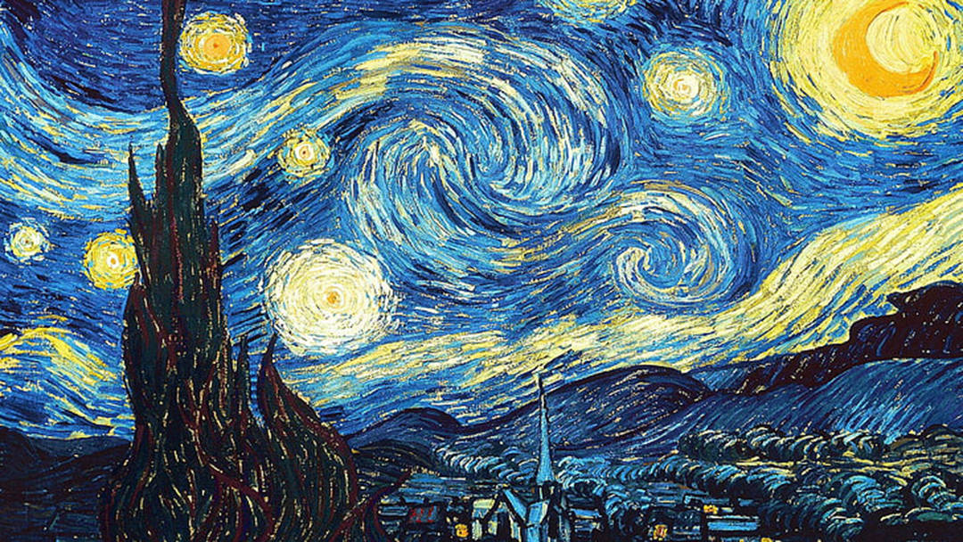 ภาพวาดดาวสีน้ำเงินของแวนโก๊ะ — นามธรรม วอลเปเปอร์