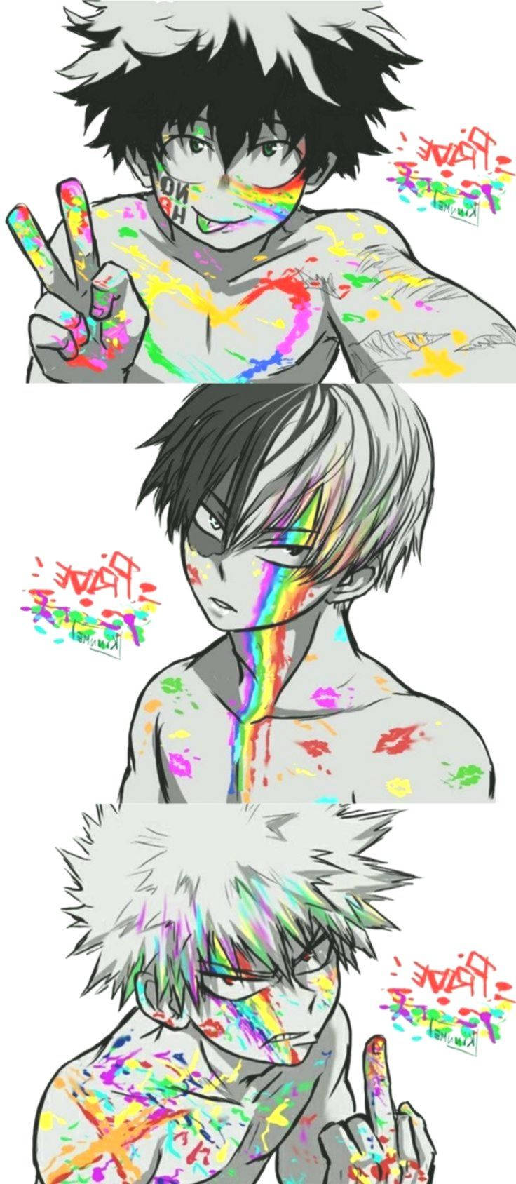 สีรุ้ง Todobakudeku วอลเปเปอร์