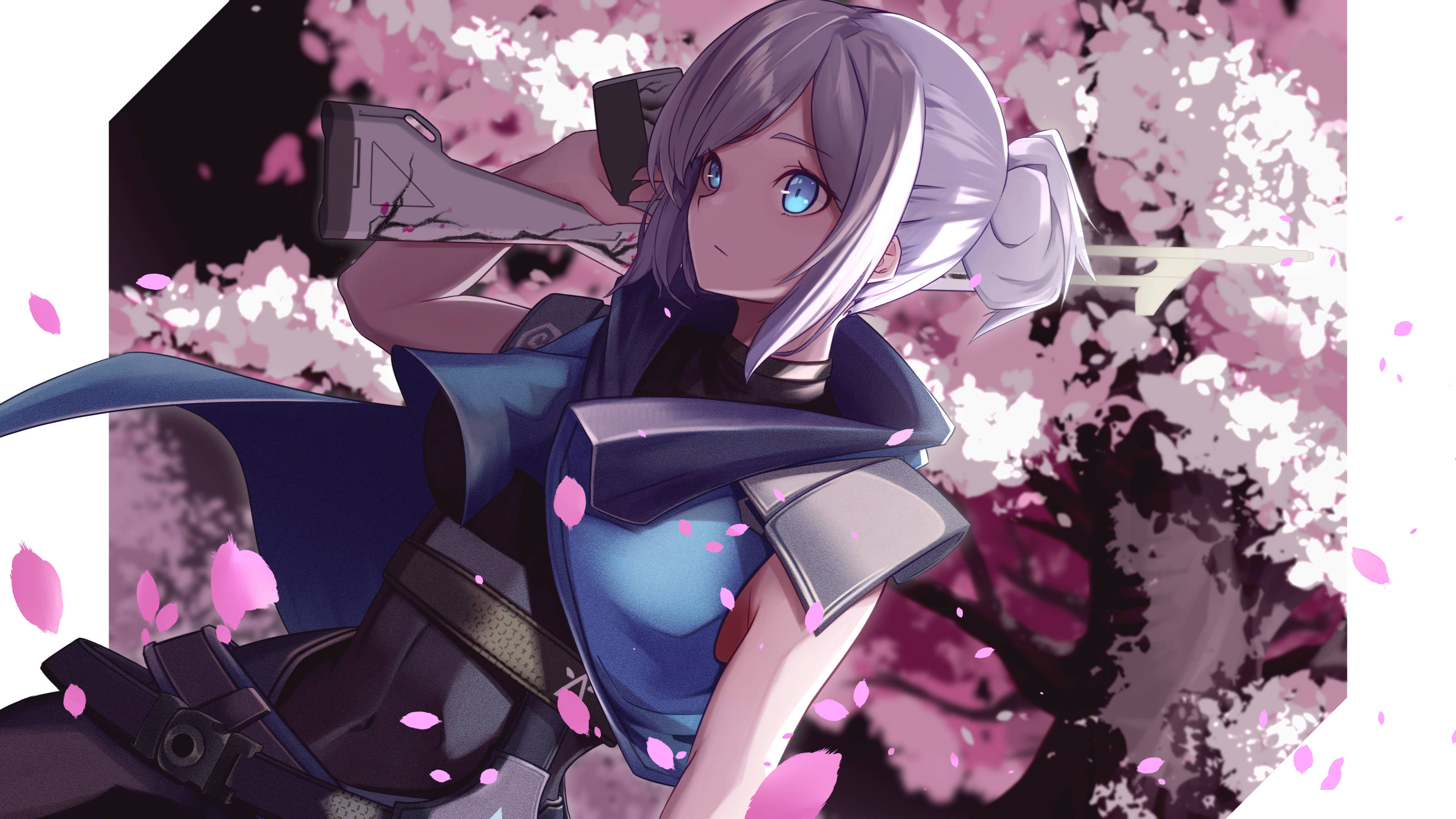 ภาพวาดสไตล์อนิเมะของ Valorant Jett วอลเปเปอร์