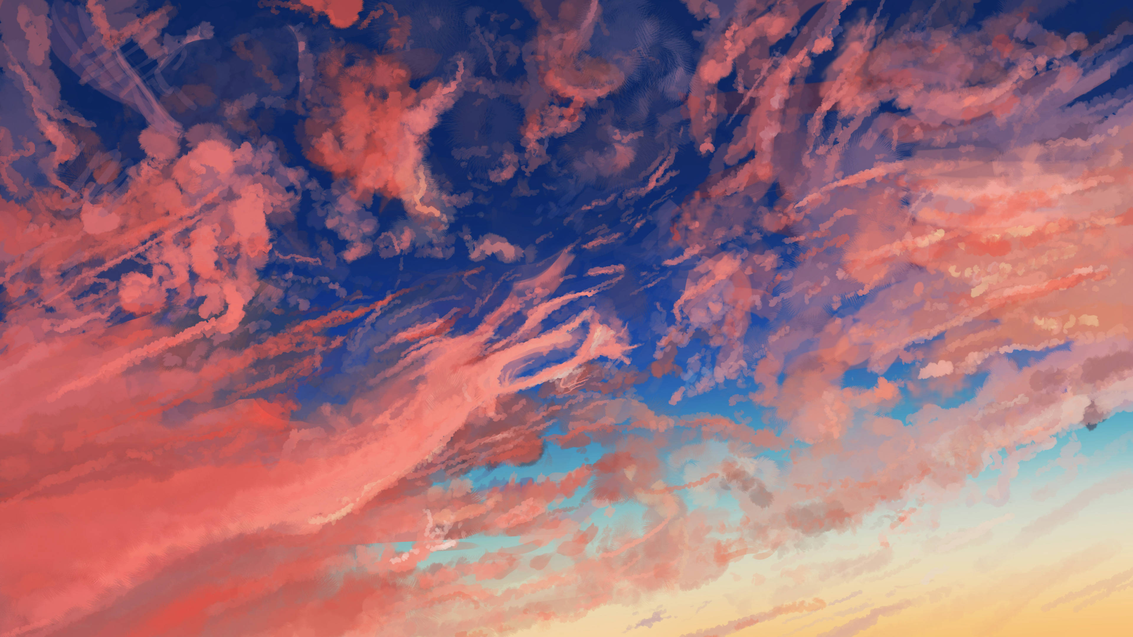 ภาพวาดเมฆสวยงาม วอลเปเปอร์