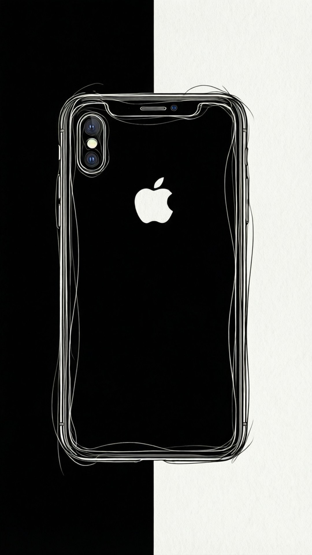 ภาพวาดเส้น iPhone XR วอลเปเปอร์