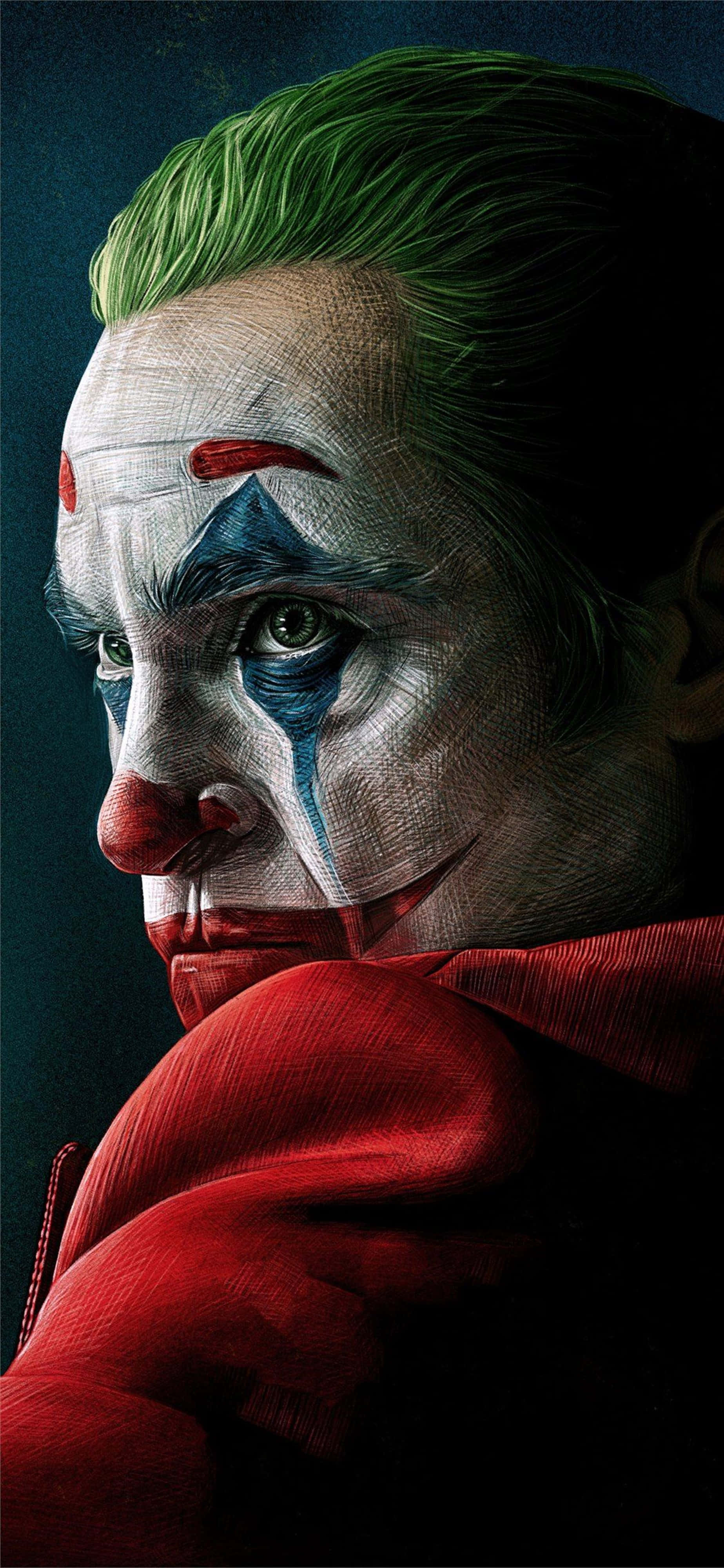 ภาพวาดโจ๊กเกอร์สุดสะกดตาในความละเอียด 4K สำหรับวอลเปเปอร์มือถือ วอลเปเปอร์