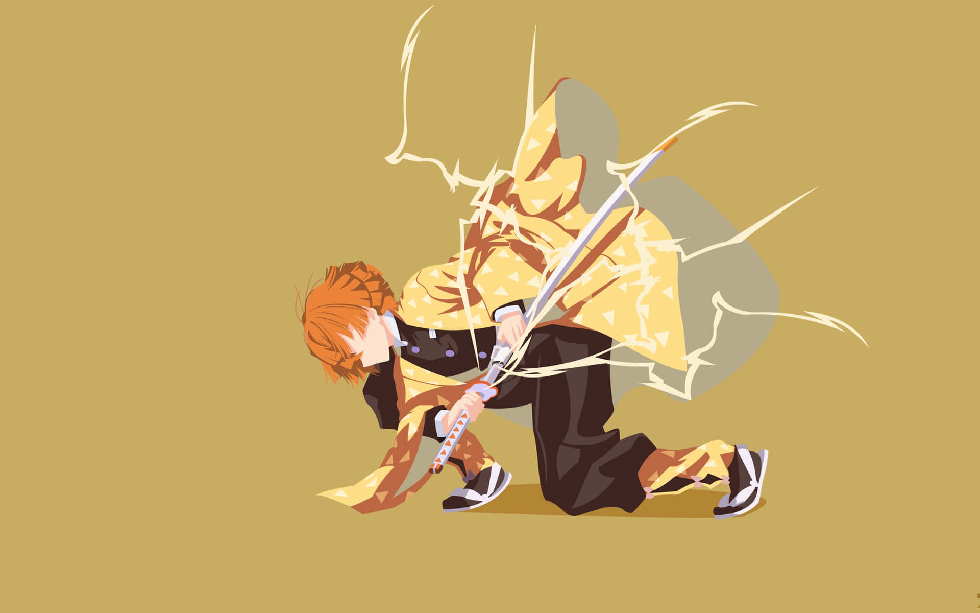 Demon Slayer Zenitsu 4K — ดาบพิฆาตอสูร 4K GIF วอลเปเปอร์