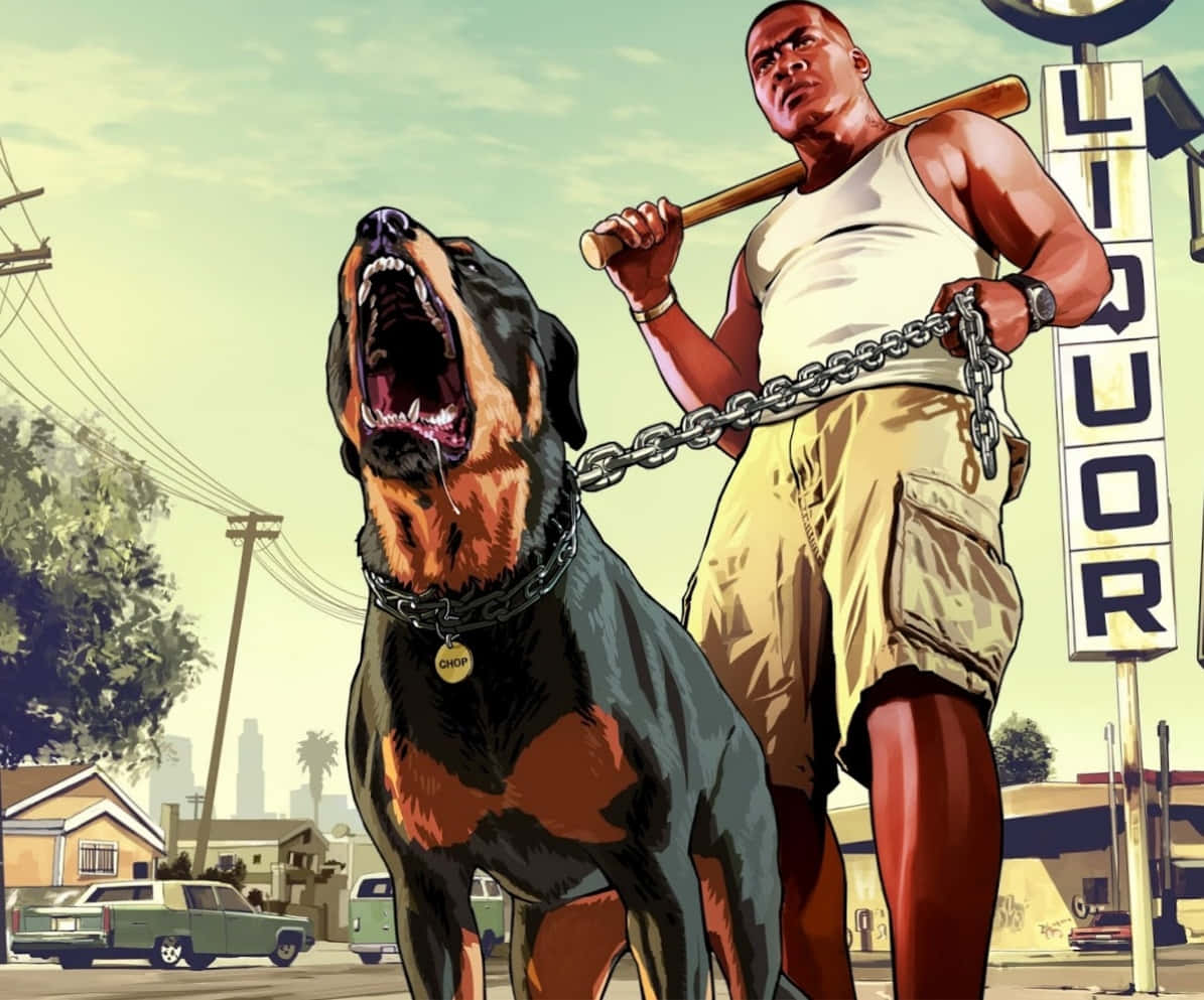 ภาพสุนัขสุดหลอนเท่จาก GTA วอลเปเปอร์