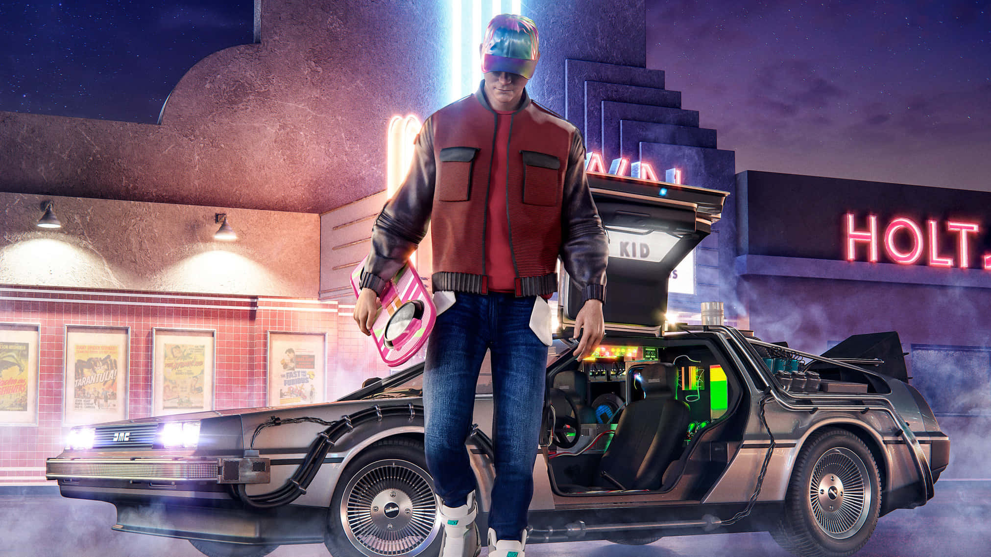 ภาพหน้าจอเกมรถยนต์จากเรื่องย้อนเวลามหัศจรรย์ วอลเปเปอร์
