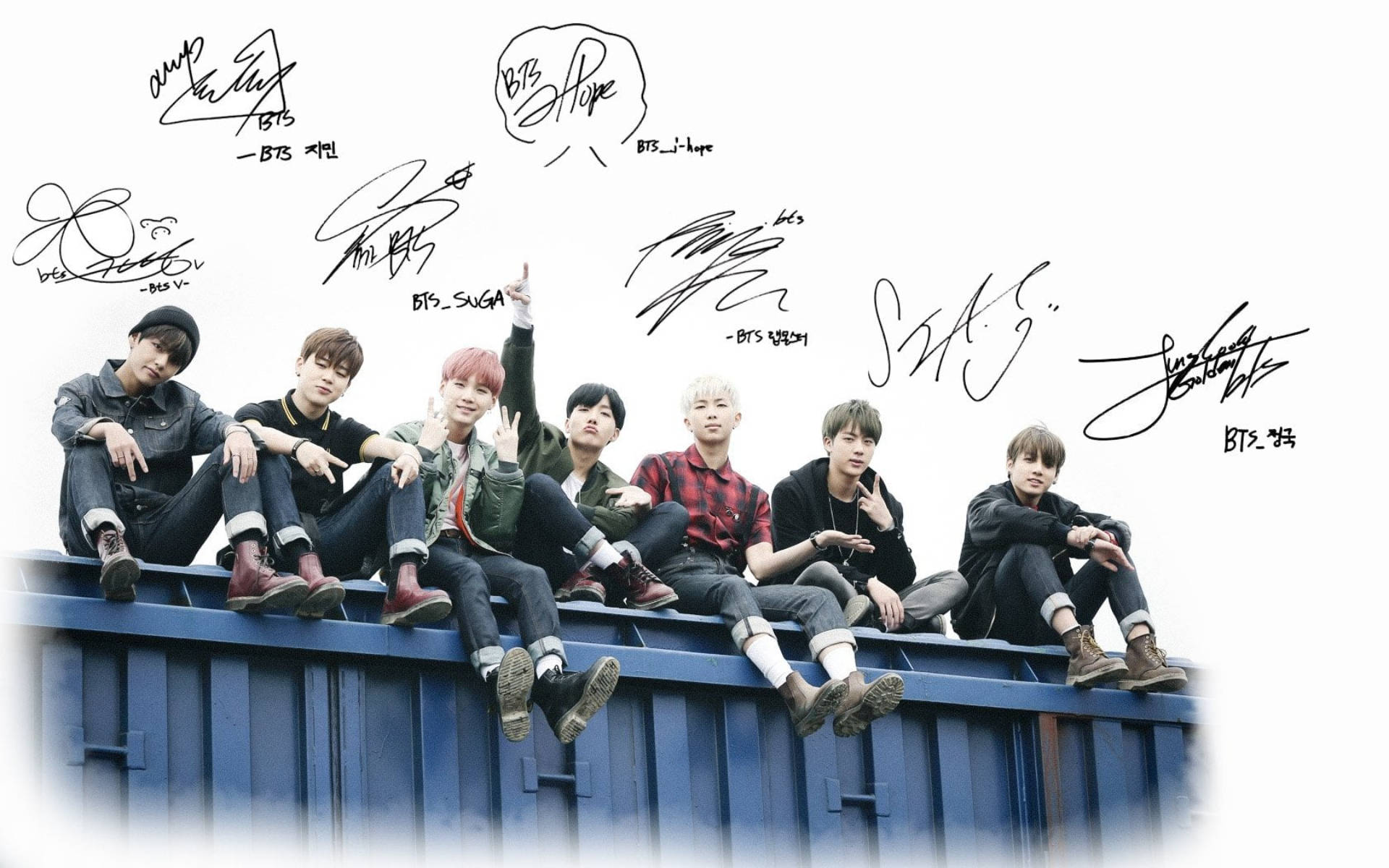 ภาพหมู่ BTS 'Young Forever' วอลเปเปอร์