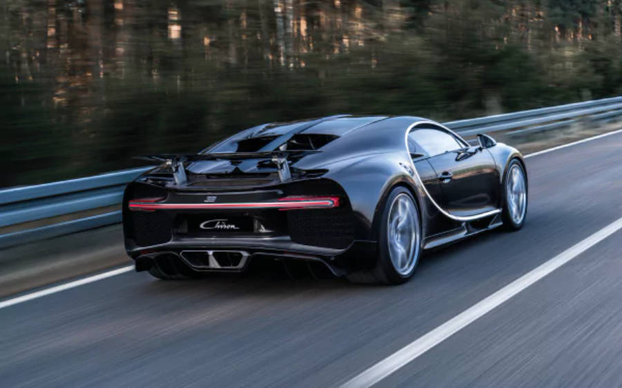ภาพเคลื่อนไหวของ Bugatti Chiron สีดำ 4K วอลเปเปอร์
