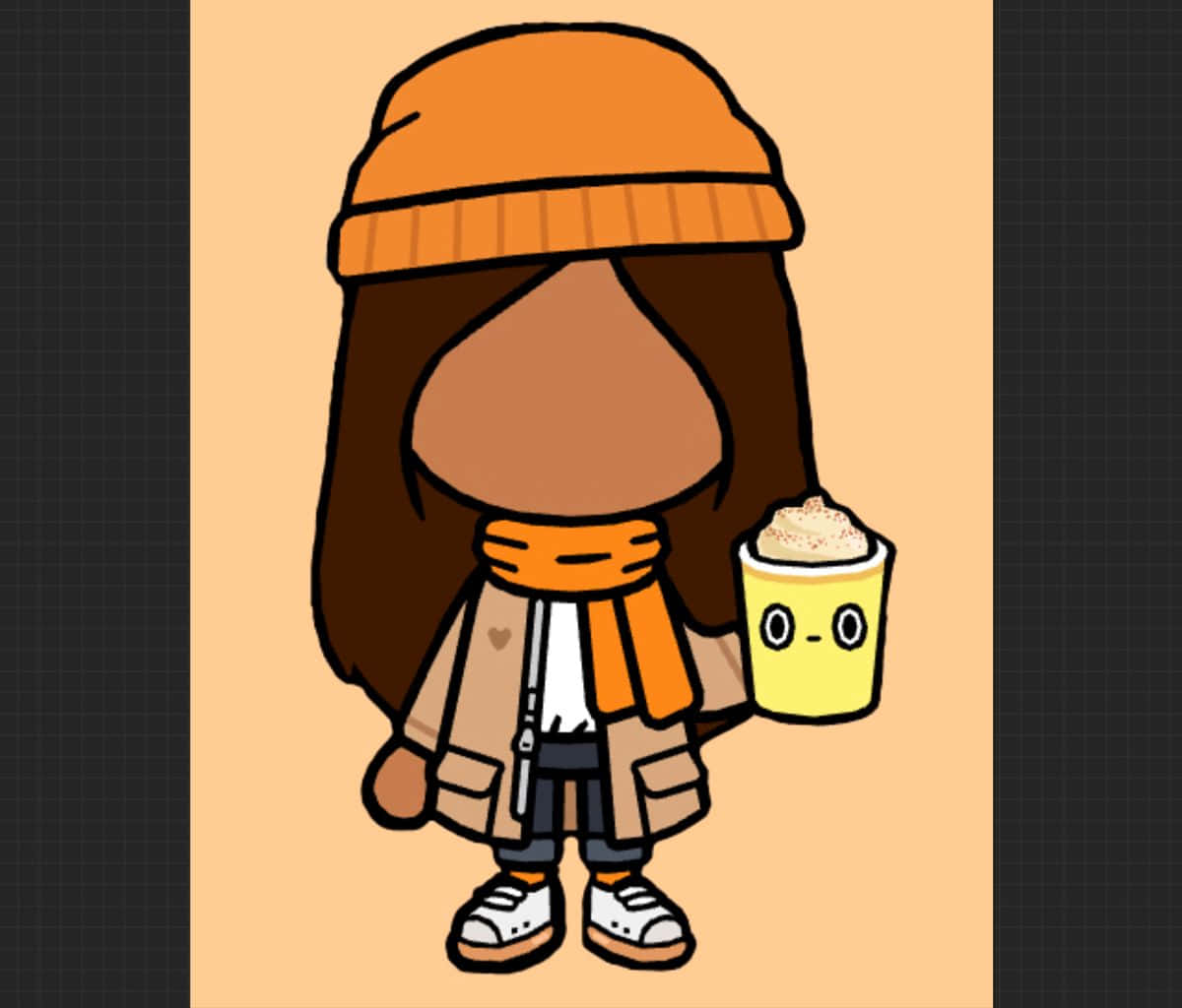 ภาพเวกเตอร์อาร์ตสไตล์สวยงามของ Nari จาก Toca Life วอลเปเปอร์