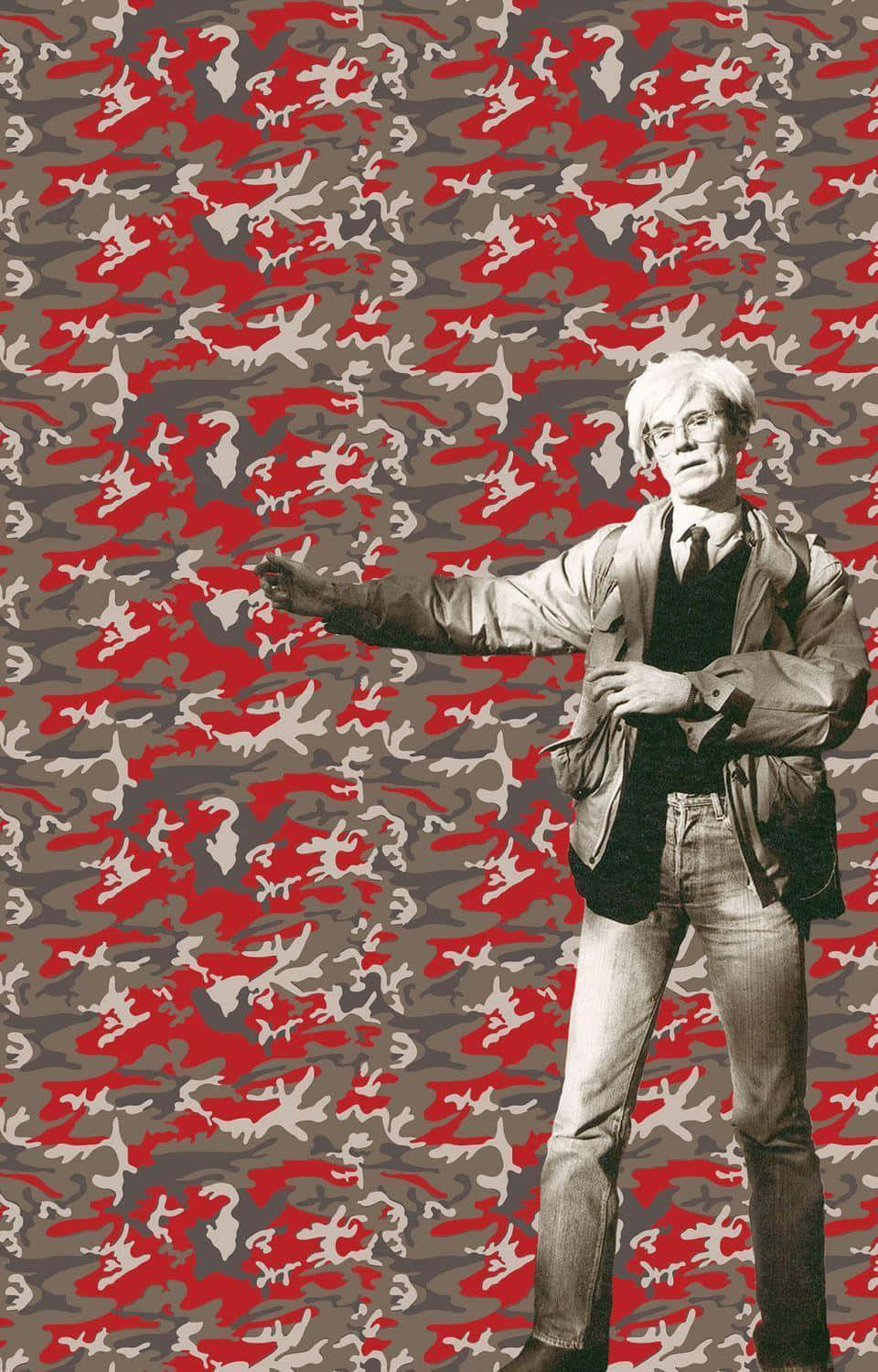ภาพเหมือนตนเองลายพรางของ Andy Warhol วอลเปเปอร์