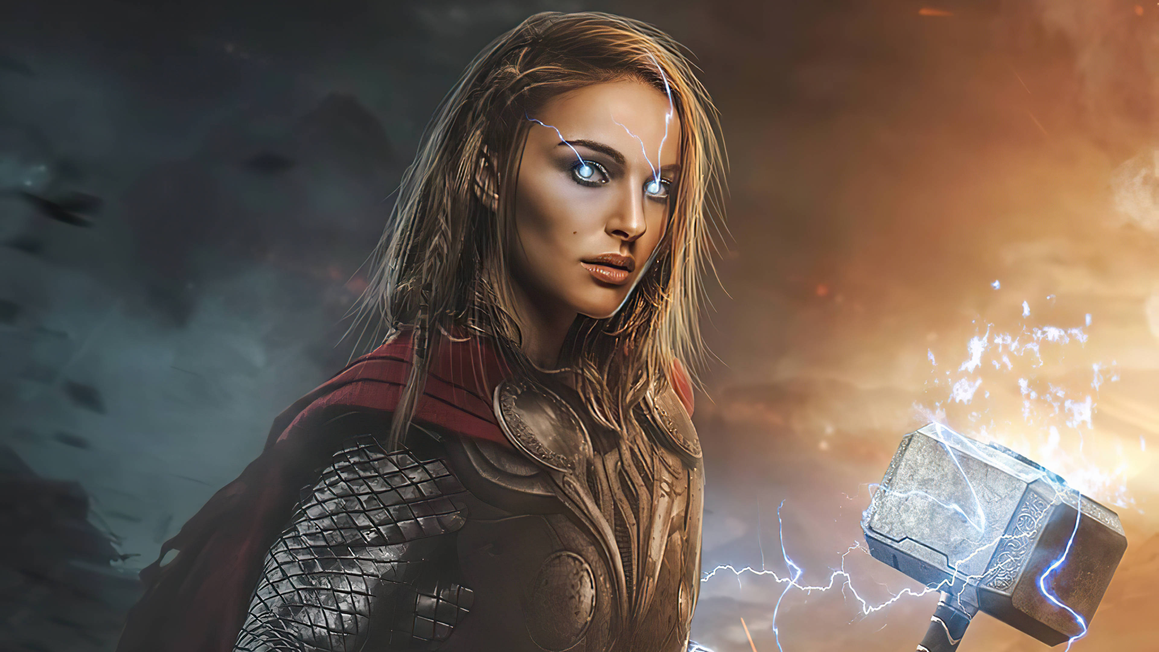 ภาพแฟนอาร์ต เจน ฟอสเตอร์ จาก Thor Love And Thunder วอลเปเปอร์