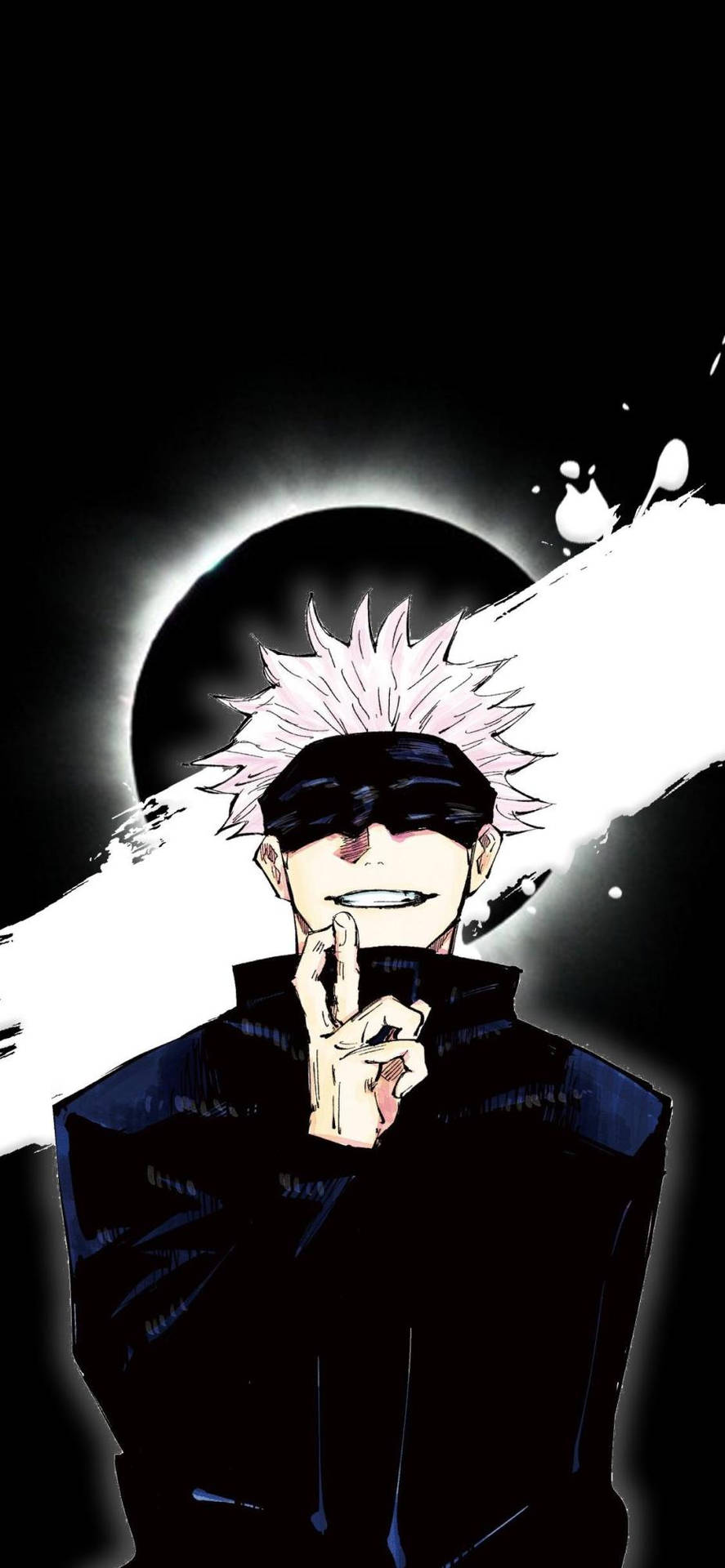 ภาพแฟนอาร์ตซาโตรุ โกโจสุดสง่าใต้แสงจันทร์ - วอลเปเปอร์มือถือ Jujutsu Kaisen — จูจุสึไคเซ็น วอลเปเปอร์
