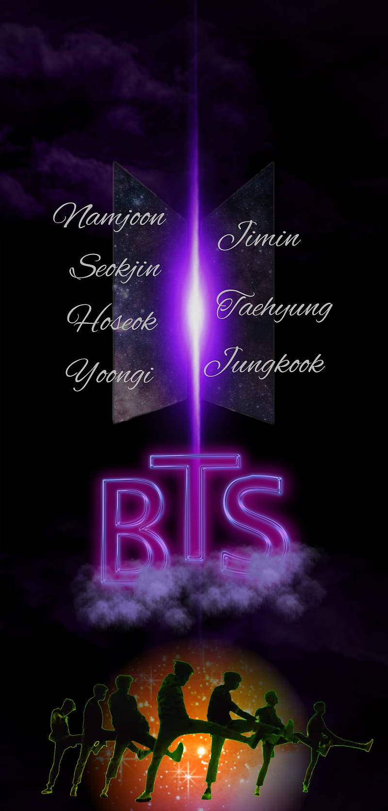 วอลเปเปอร์แฟนอาร์ตโลโก้ BTS — โลโก้ BTS GIF วอลเปเปอร์