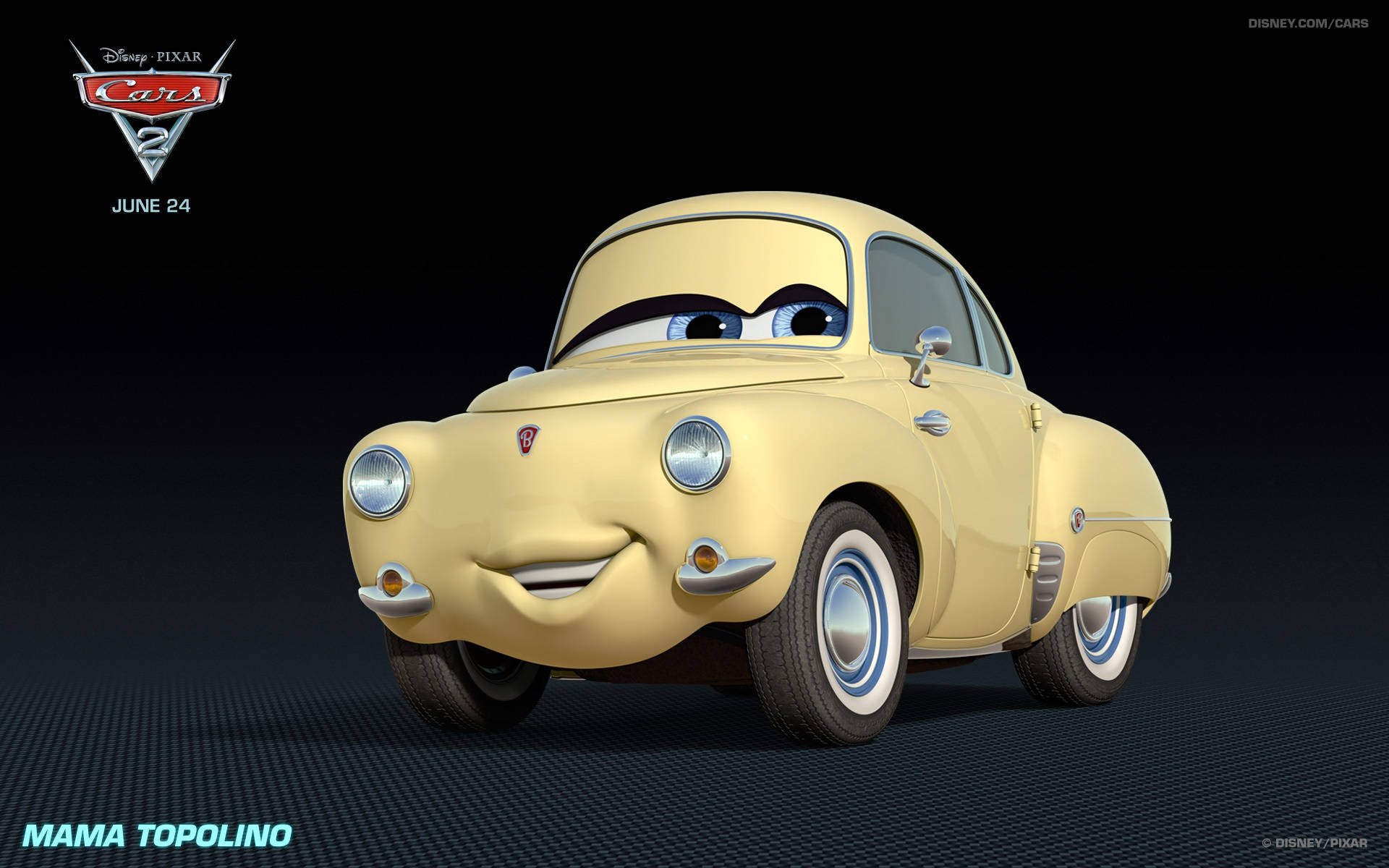 มาม่า โทโปลิโน จากเรื่อง Cars 2 ของ Disney Pixar วอลเปเปอร์