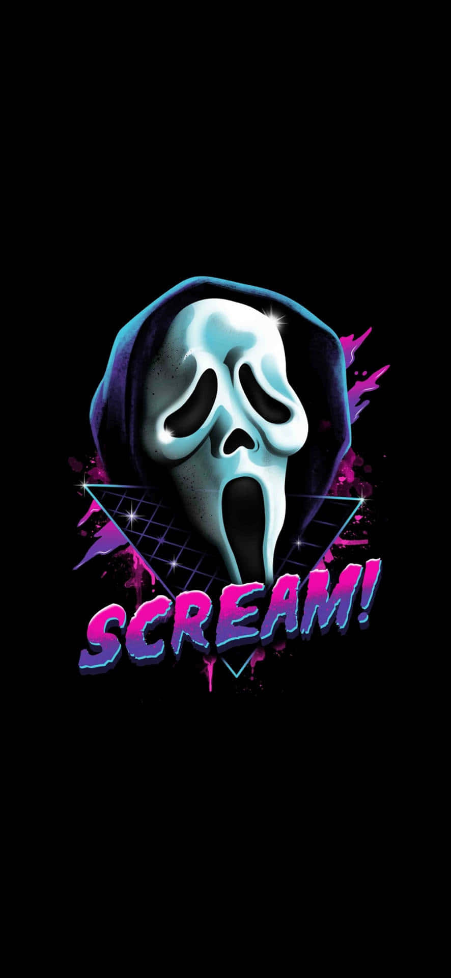 มินิมอลลิสต์ผีกู๊ดเฟซน่ารักพื้นหลังดำ วอลเปเปอร์