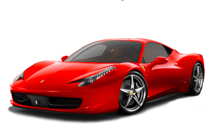 มุมมองด้านข้างของ Ferrari 458 Italia สีแดง วอลเปเปอร์