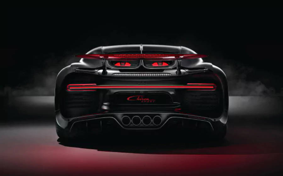 มุมมองด้านหลังของ Bugatti Chiron 4K วอลเปเปอร์