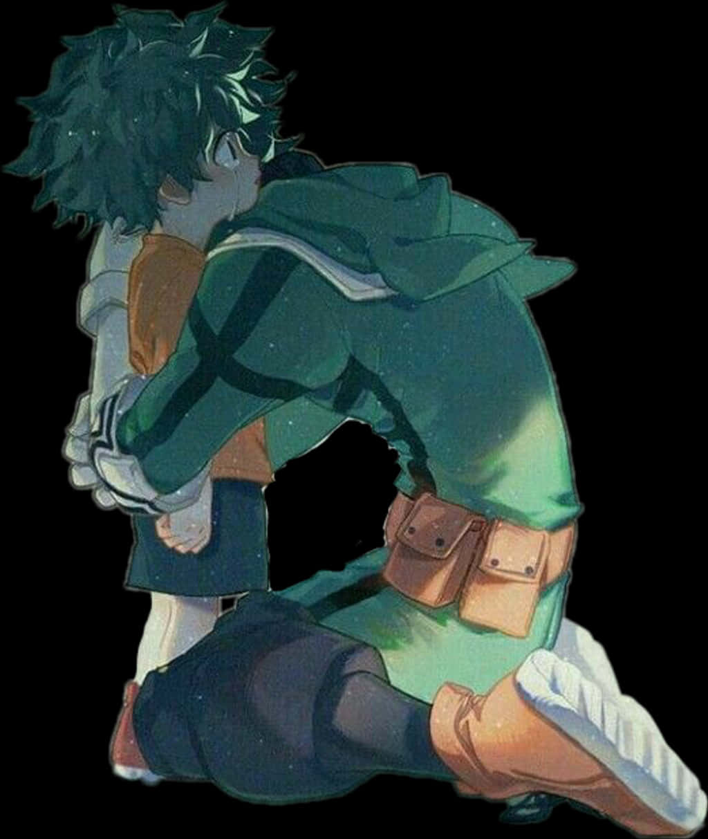มุมมองด้านหลังชุดฮีโร่ของเดกุ วอลเปเปอร์