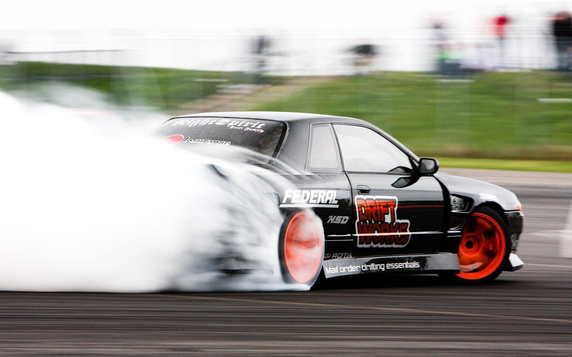 มุมหลัง Nissan Skyline ดริฟท์รถ วอลเปเปอร์