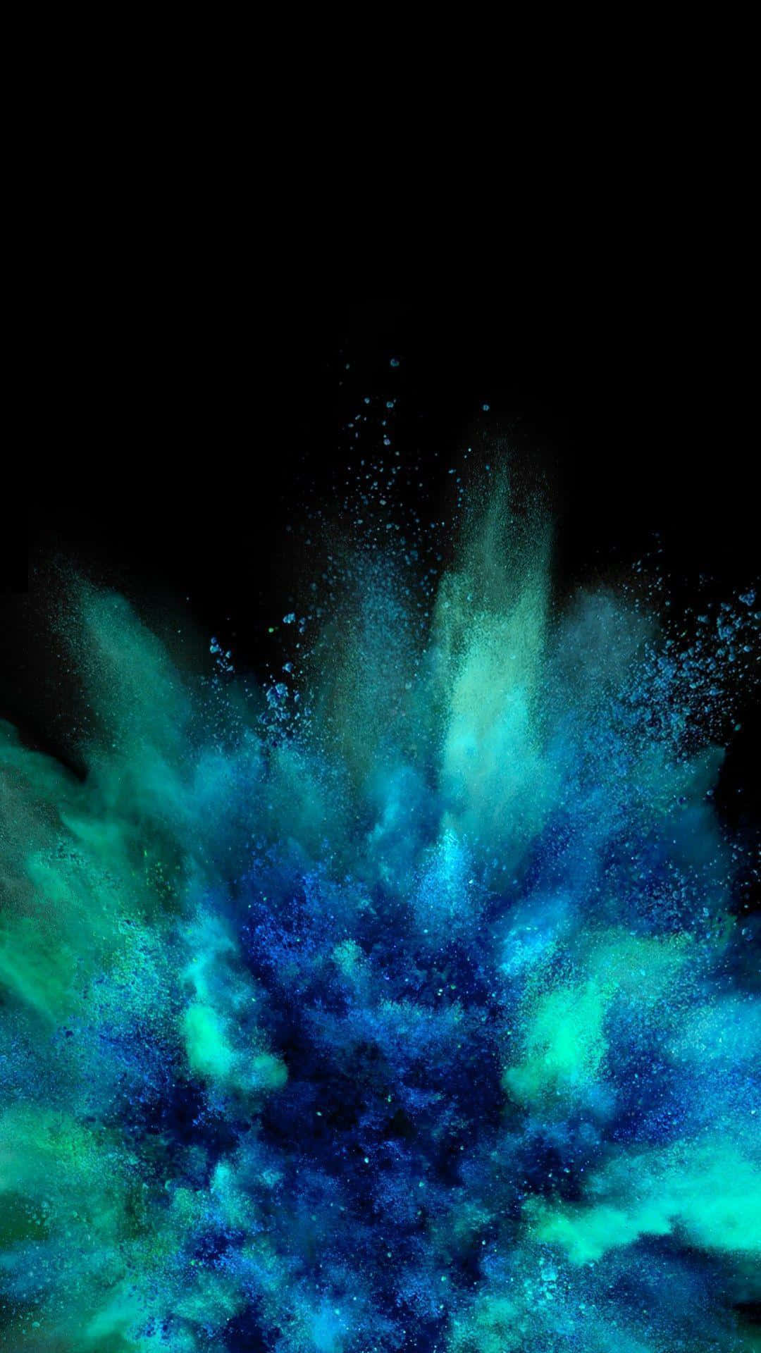 มุมใกล้ชิดของหน้าจอ Amoled สีฟ้า วอลเปเปอร์