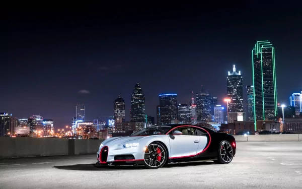 รถ Bugatti Chiron สีขาว 4k — บูแกตติ วอลเปเปอร์