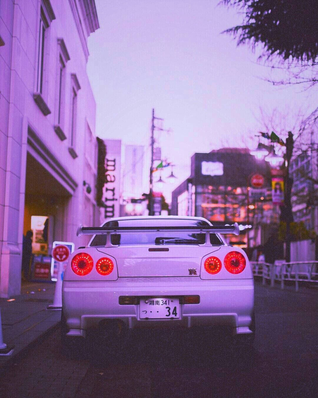 รถ JDM สีม่วงอ่อน วอลเปเปอร์
