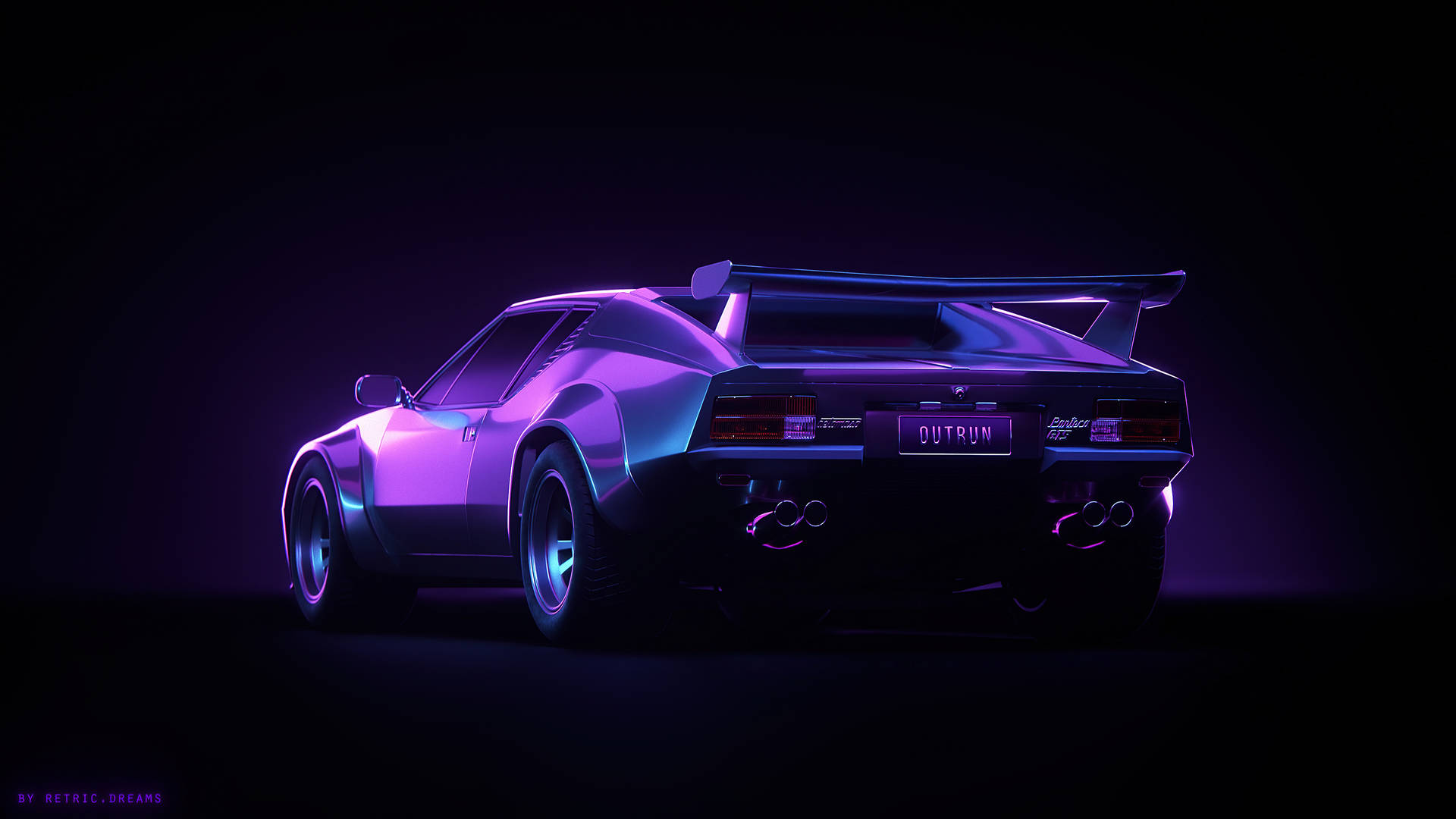 รถ Pontiac สีม่วงสไตล์สวยงาม 4K — รถยนต์ 4K GIF วอลเปเปอร์