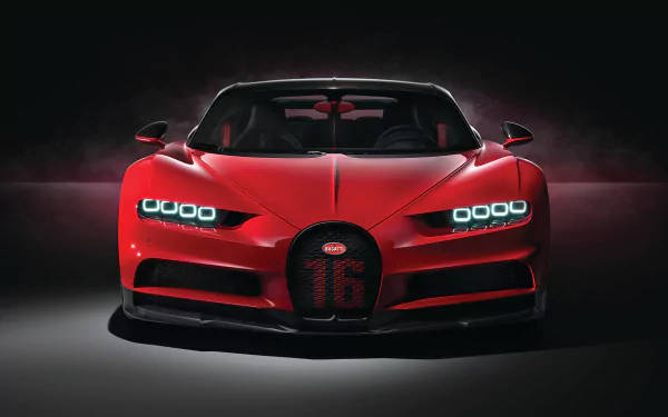 Bugatti Chiron สีแดง 4k — บูแกตติ วอลเปเปอร์