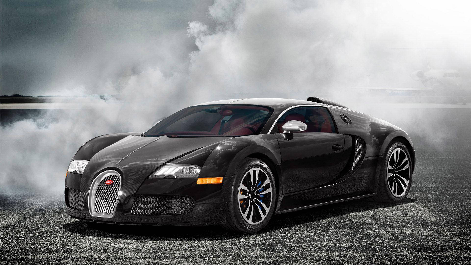 รถสปอร์ตสุดเท่ สีดำ Veyron วอลเปเปอร์