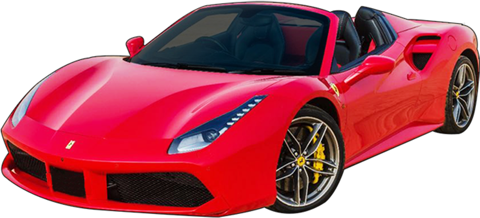 รถสปอร์ตเปิดประทุน Ferrari สีแดง วอลเปเปอร์