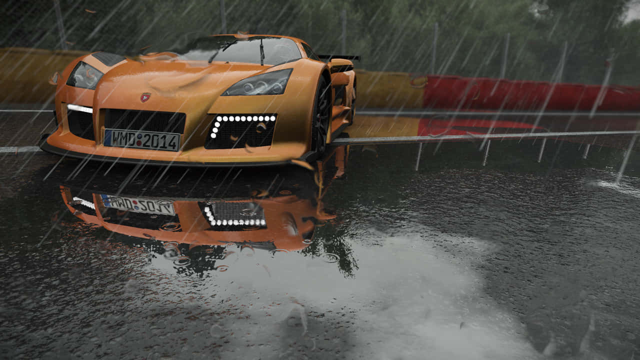 รถสีส้ม 720p พื้นหลังเกม Project Cars วอลเปเปอร์