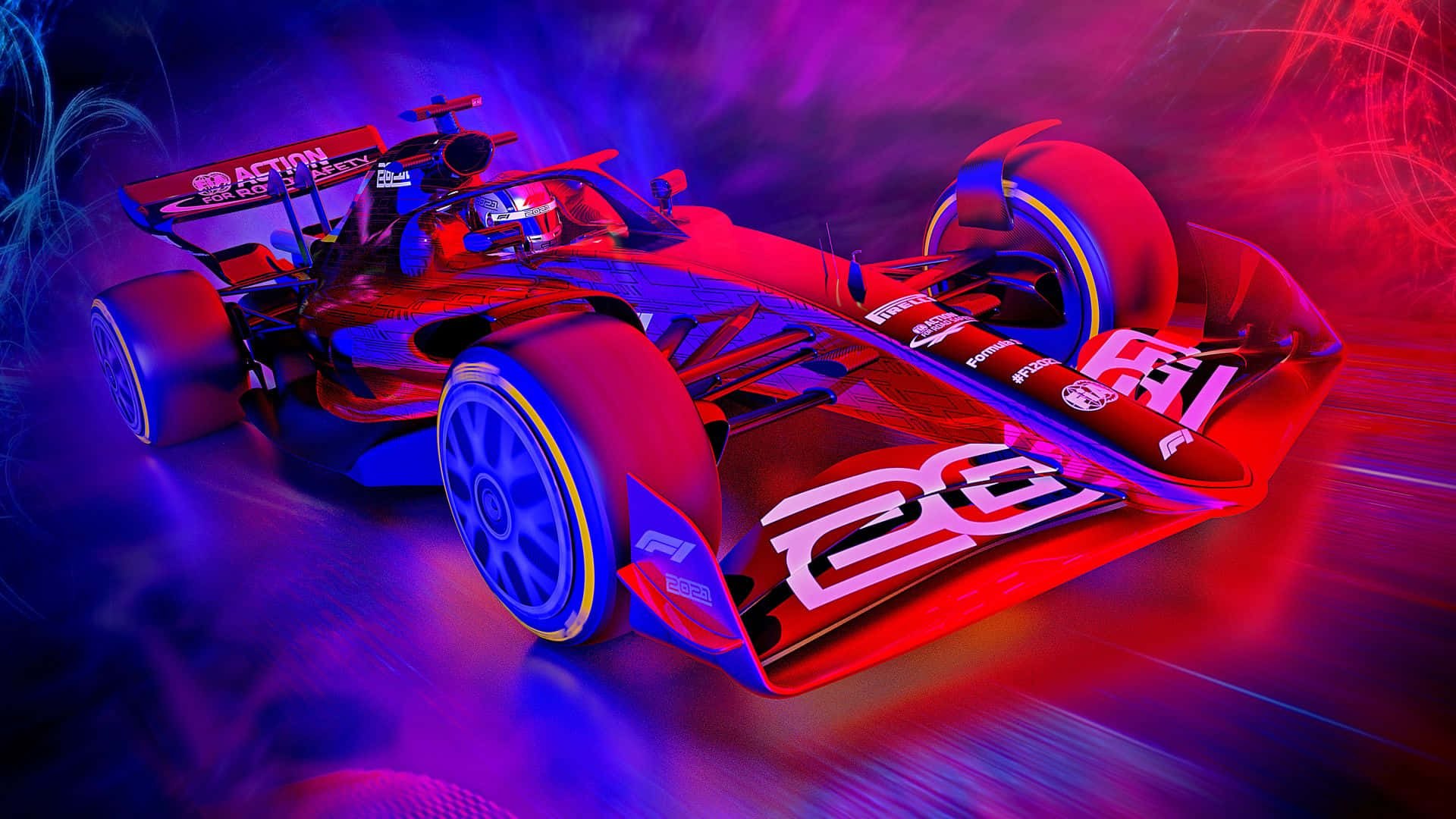 เกม F1 — สีม่วงสวยงาม GIF วอลเปเปอร์