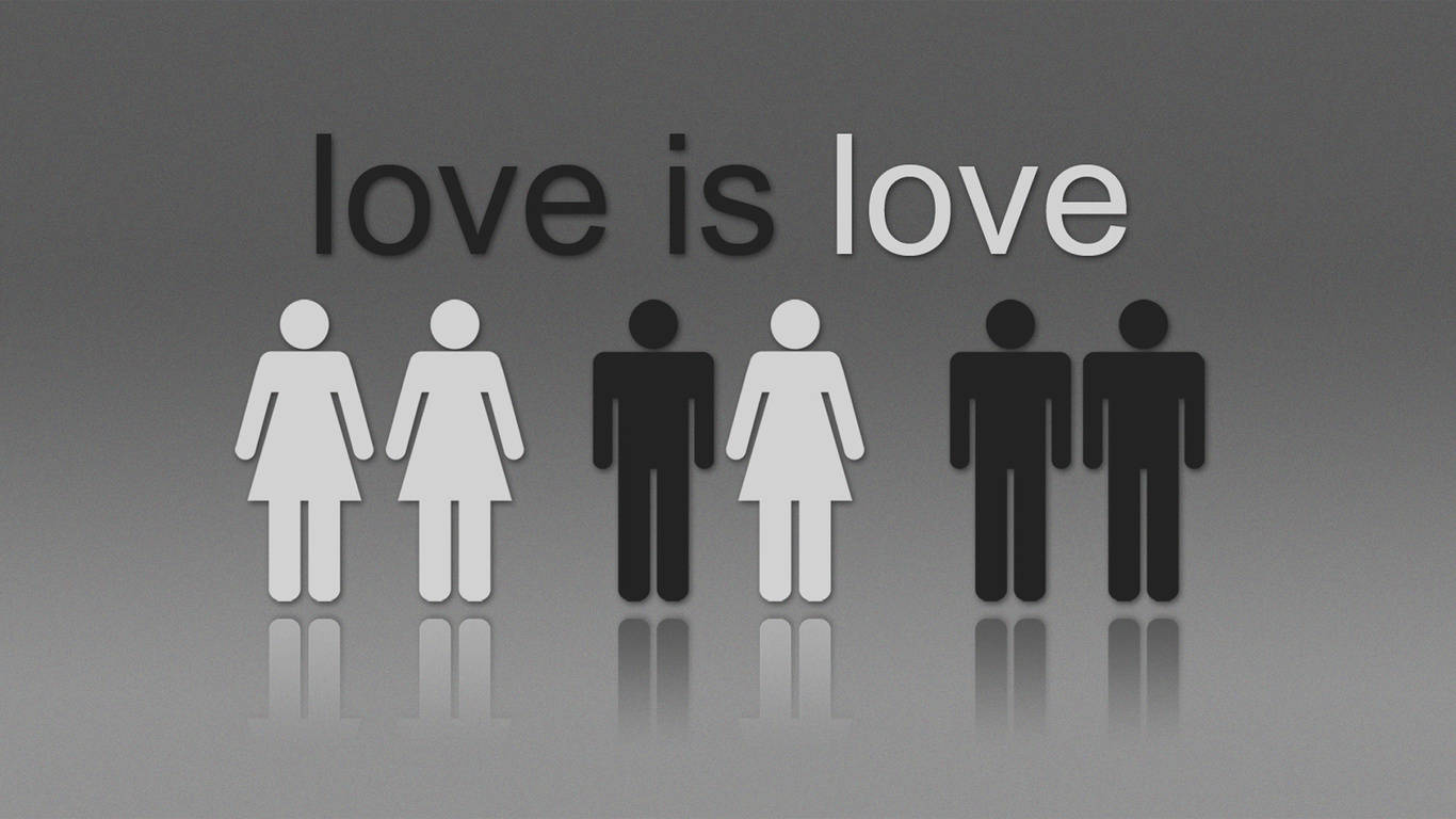 รักคือรัก สัญลักษณ์ LGBTQ วอลเปเปอร์