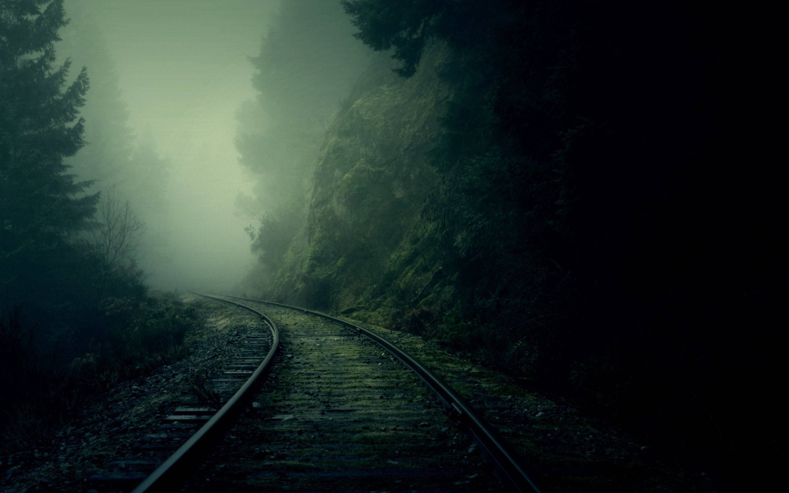 รางรถไฟธรรมชาติ 4K วอลเปเปอร์
