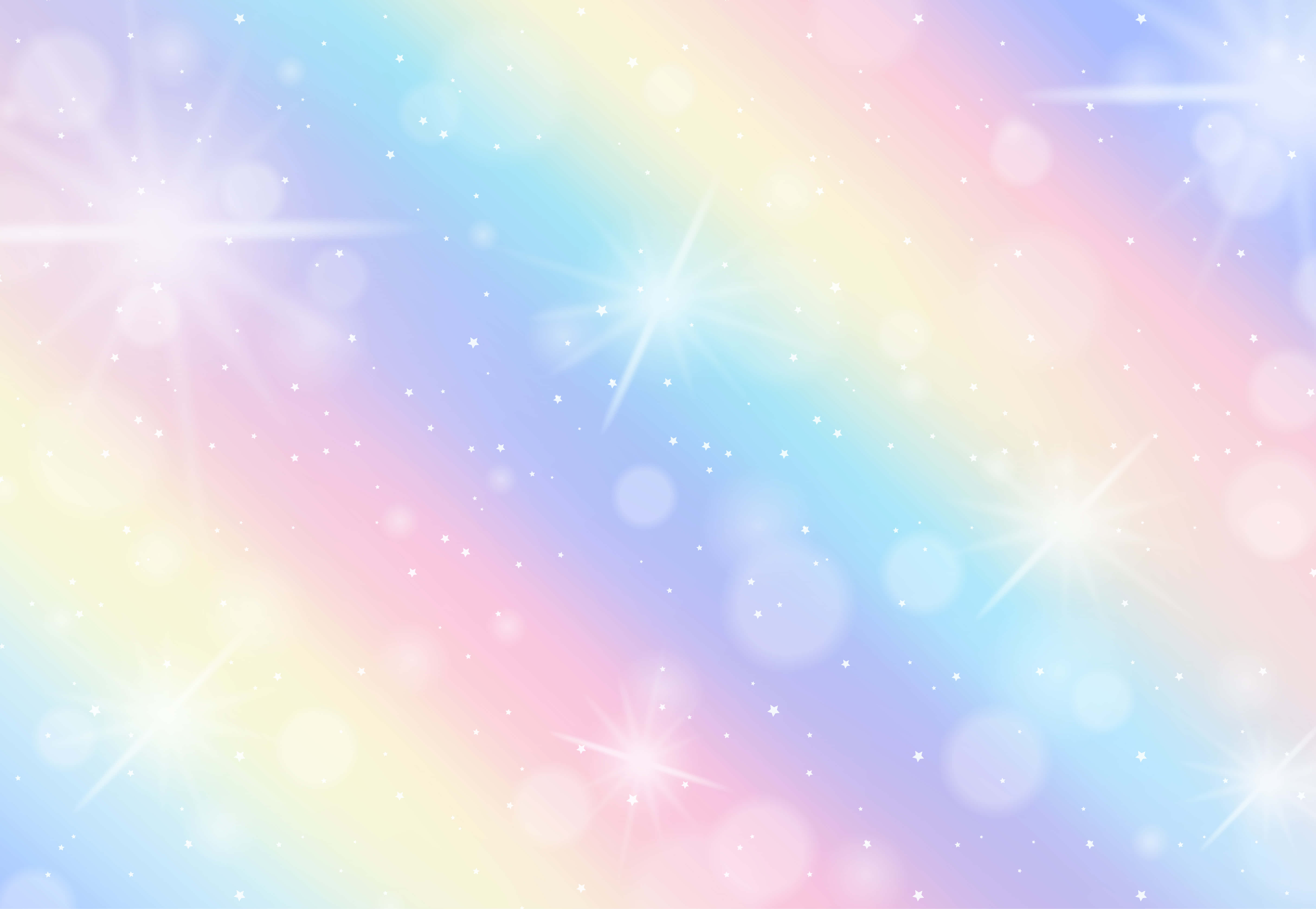 รุ้งสีพาสเทลสุดฝันกลืนไปกับพื้นหลังสีขาว วอลเปเปอร์