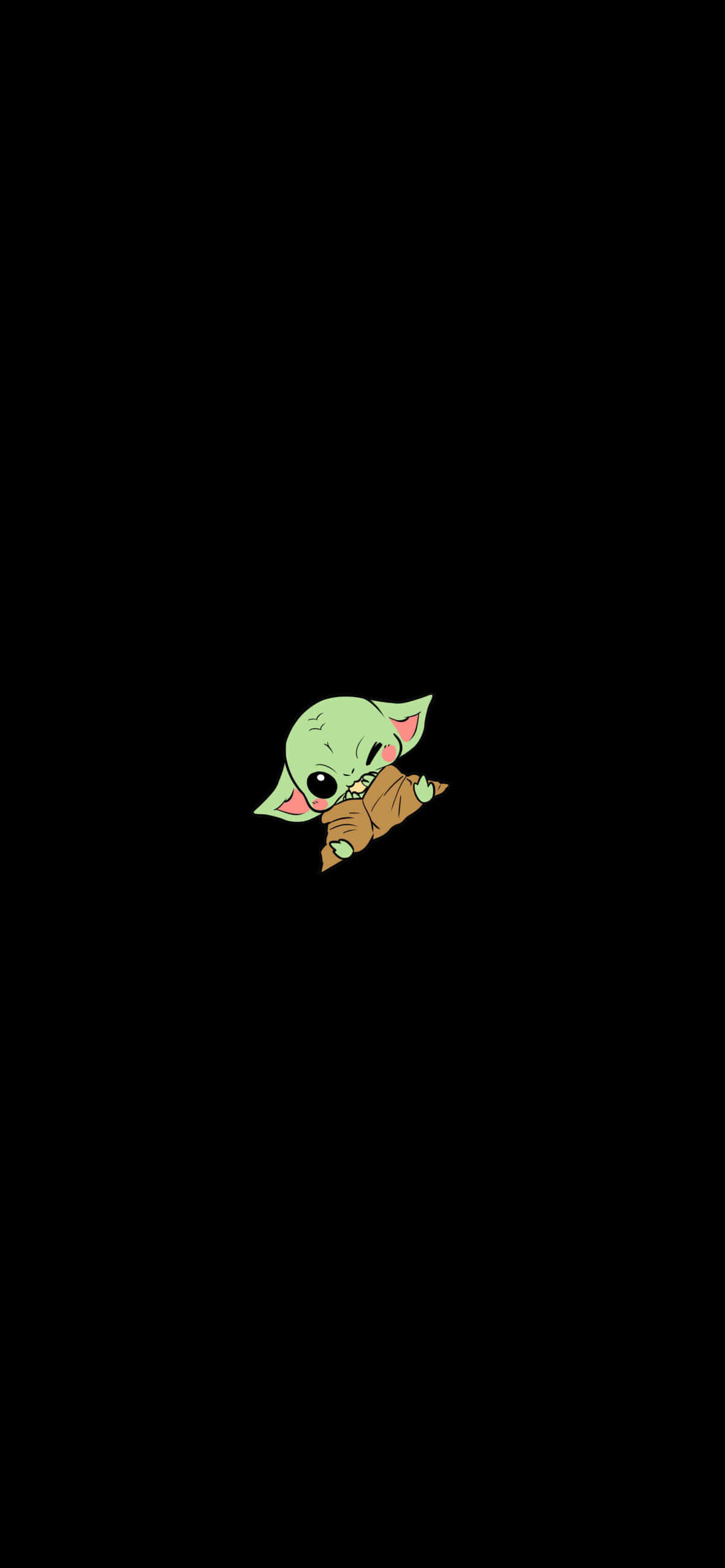 ภาพ Baby Yoda น่ารักสไตล์มินิมอล วอลเปเปอร์