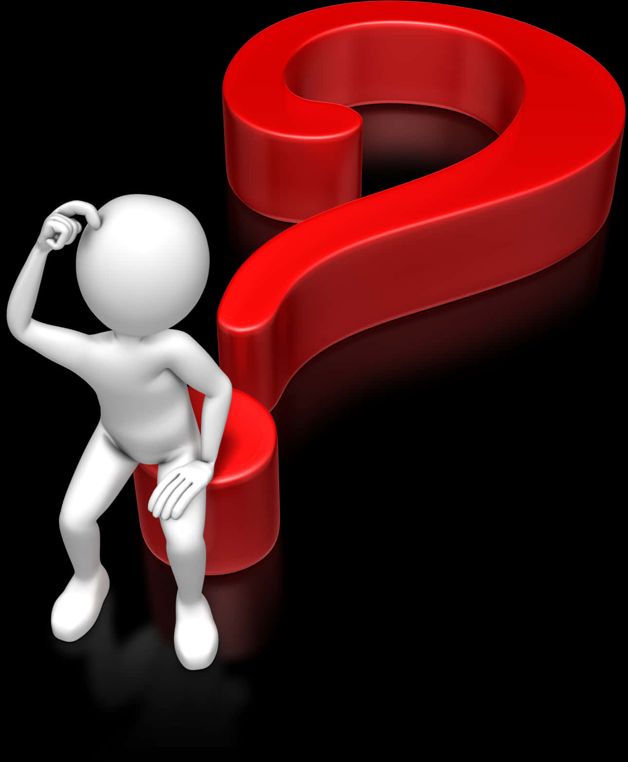 รูปคนกำลังคิดกับเครื่องหมายคำถาม วอลเปเปอร์