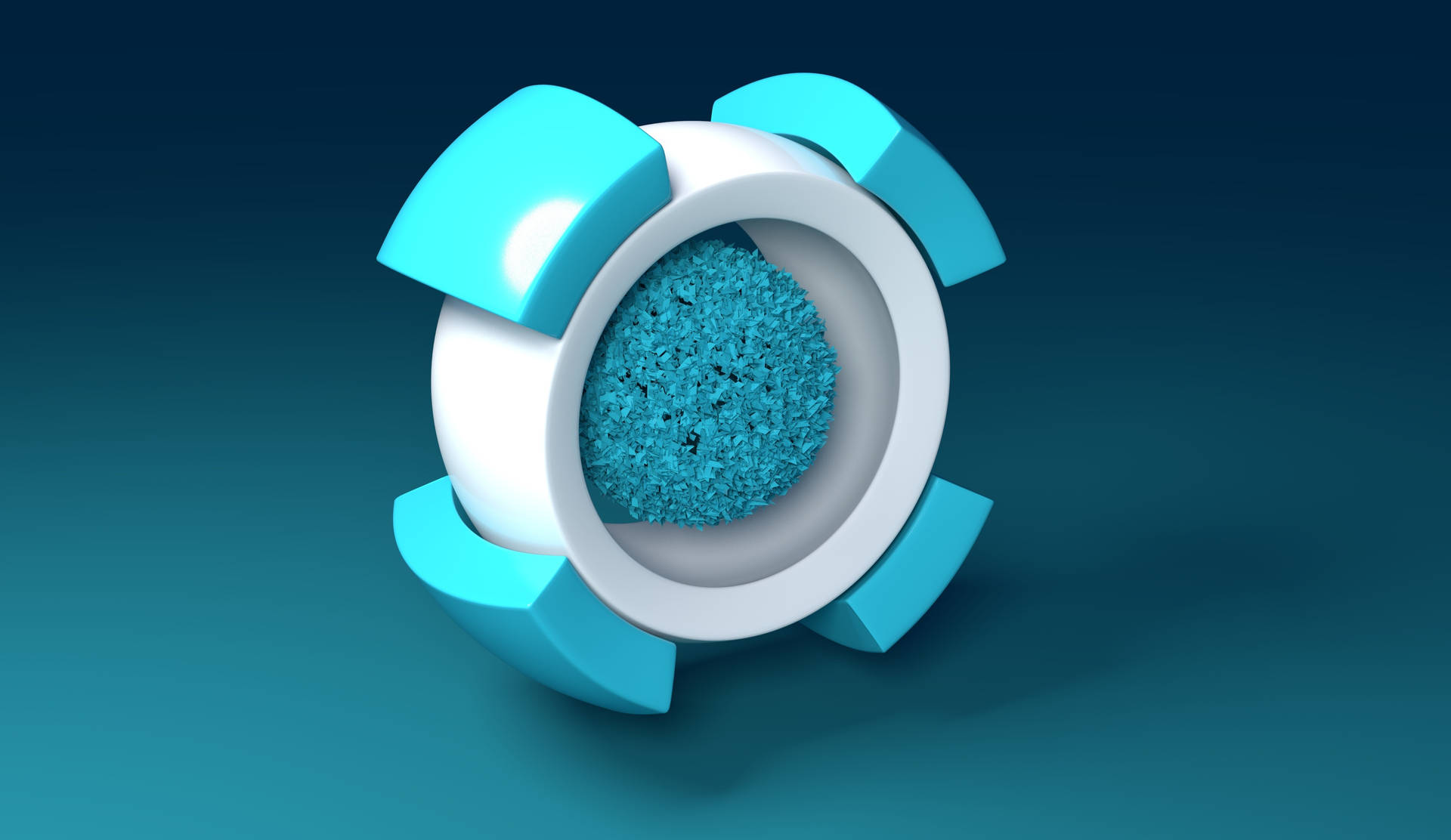 วอลเปเปอร์รูปทรงวงกลมสีขาว 3D — 3 มิติ วอลเปเปอร์