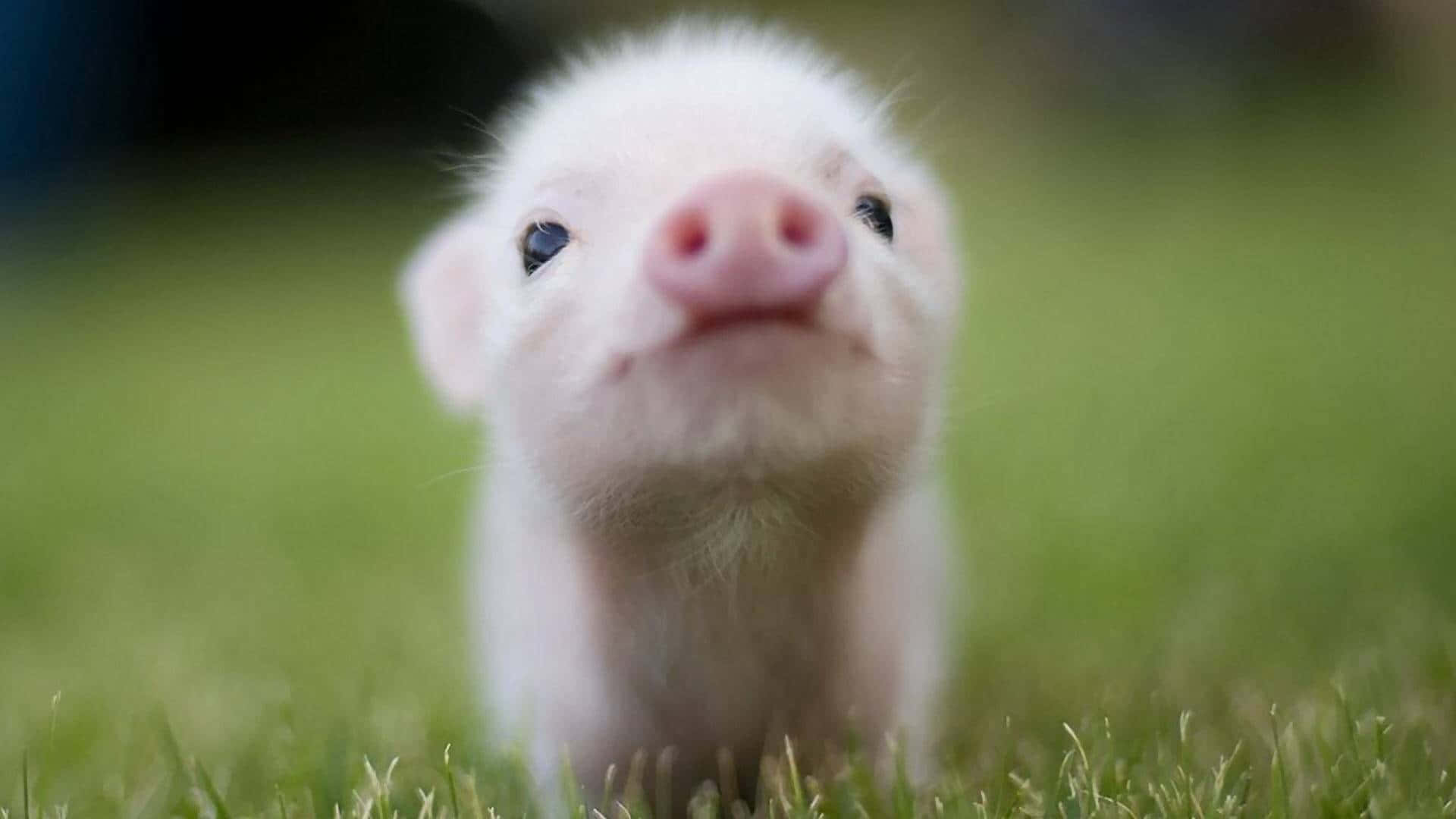 รูปหมูน่ารักขนฟู วอลเปเปอร์