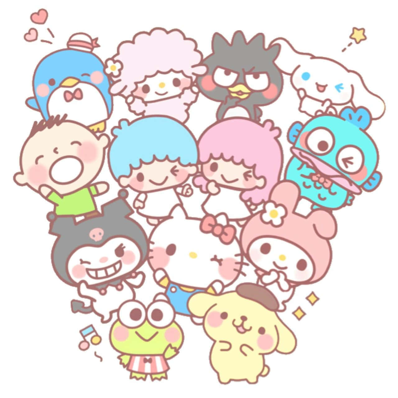 รูปหมู่เพื่อนของเฮลโลคิตตี้ วอลเปเปอร์