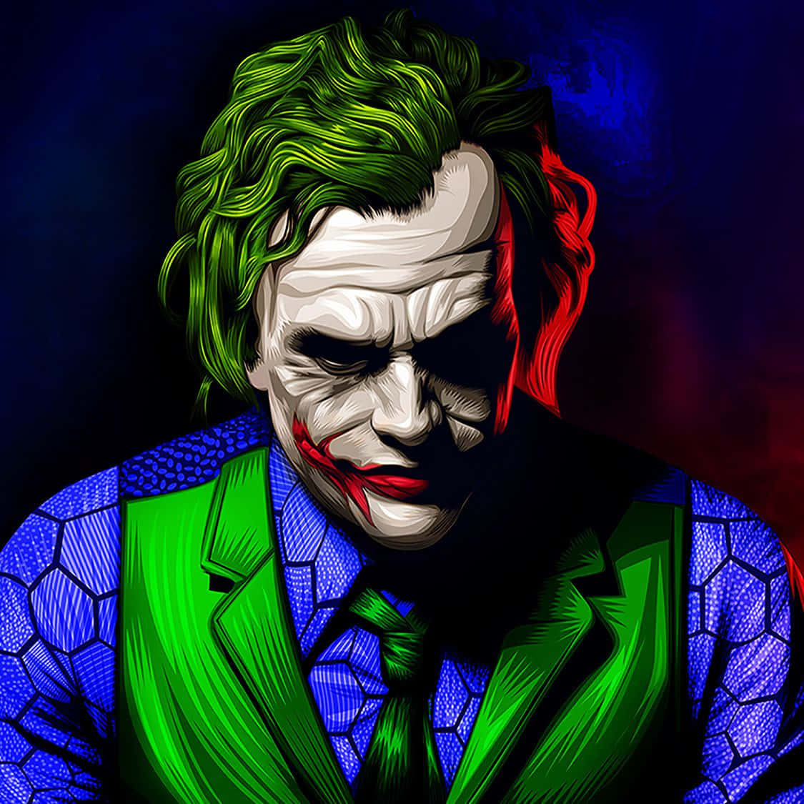 รูปโปรไฟล์โจ๊กเกอร์สีสันสดใส วอลเปเปอร์