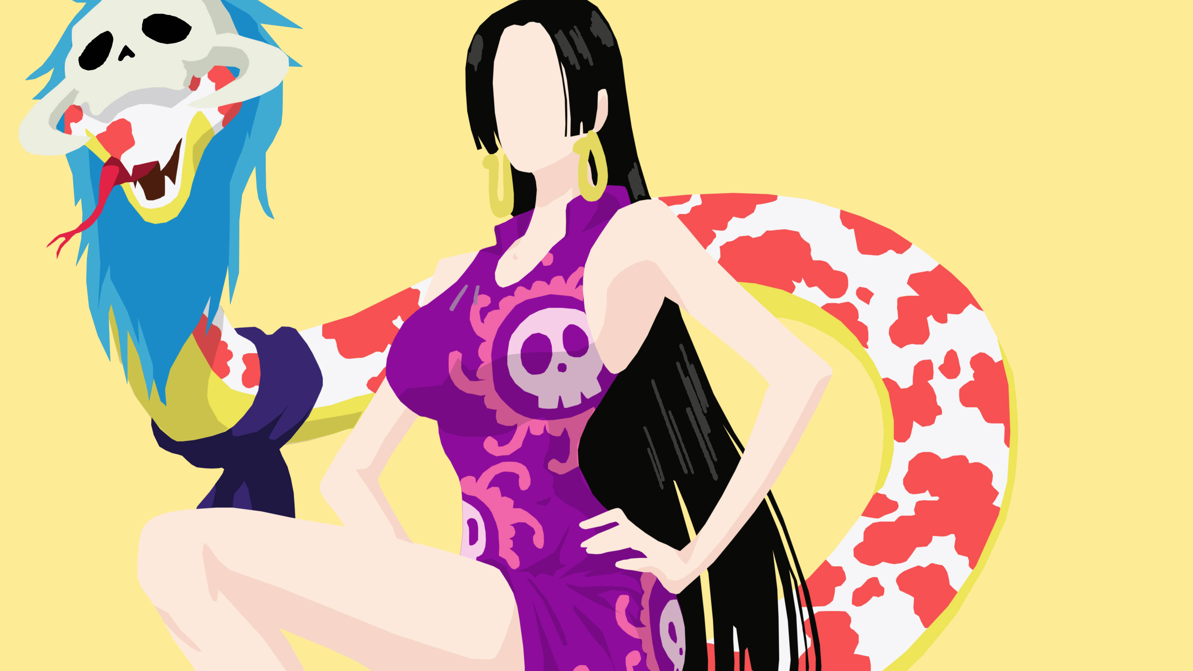 รูปโปรไฟล์โบอา แฮนค็อก สไตล์มินิมอล วันพีซ วอลเปเปอร์