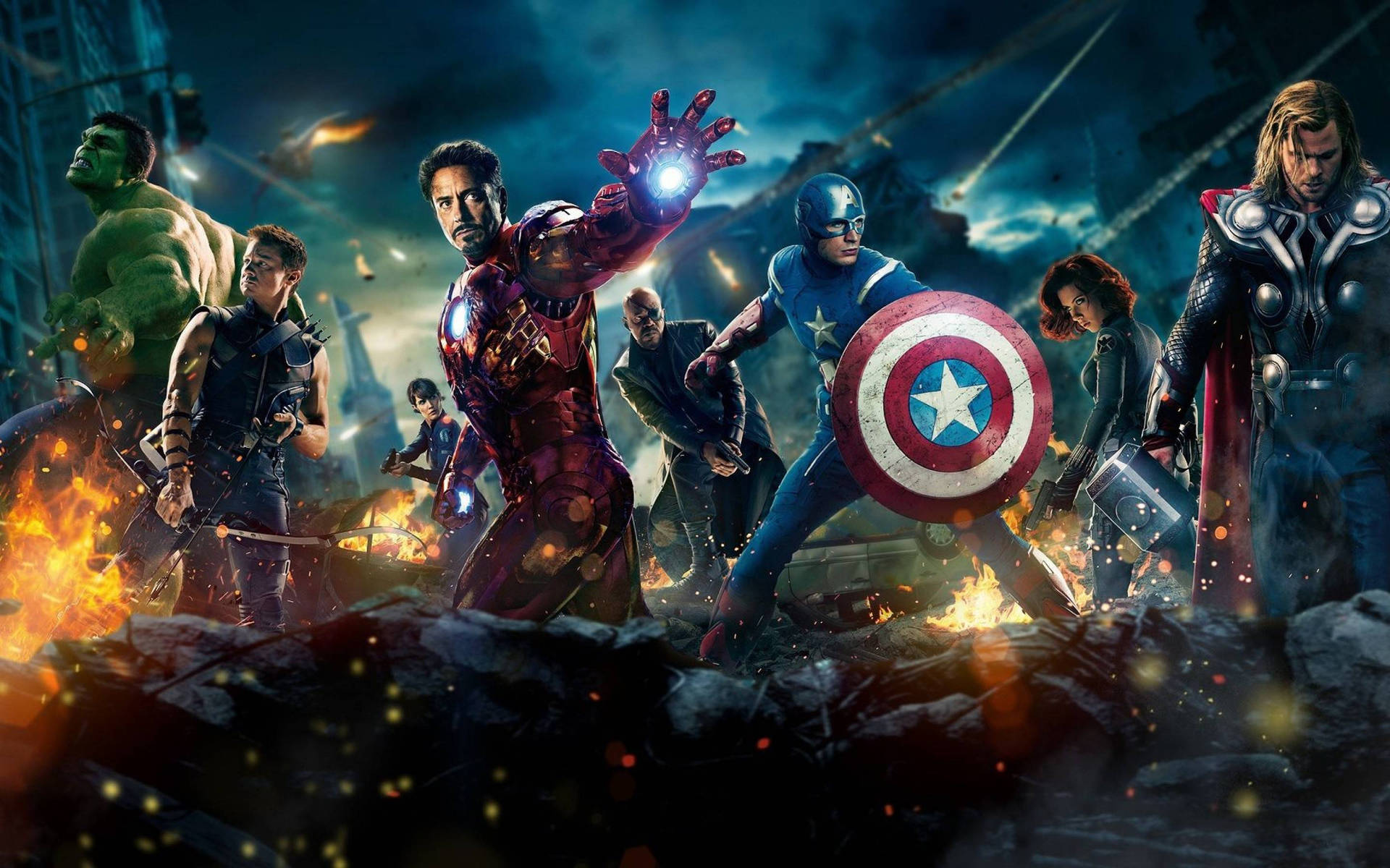 ฮีโร่มาร์เวล Hulk, Thor, Captain America, Iron Man และคนอื่นๆ — มาร์เวล วอลเปเปอร์