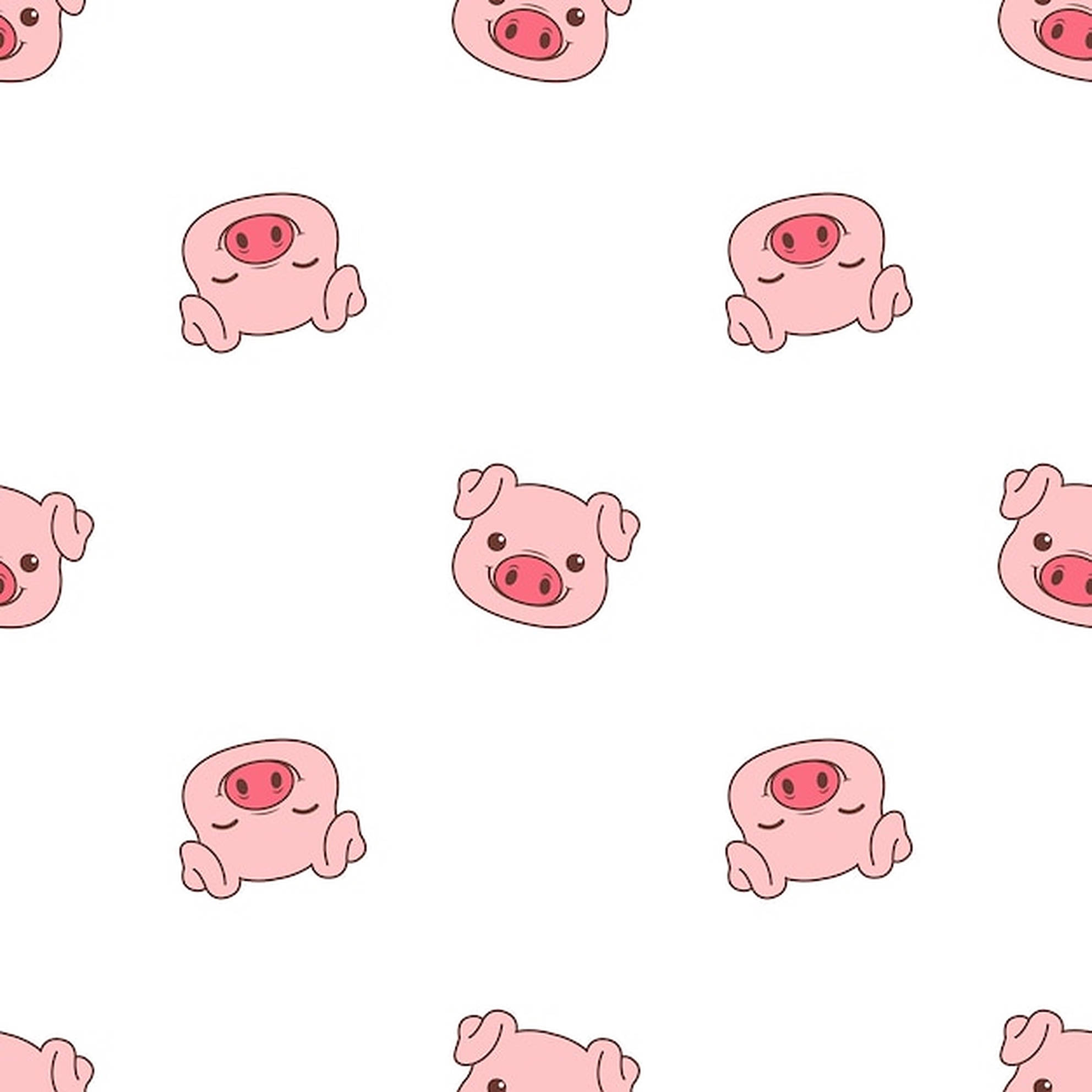 ลวดลายหัวหมูน่ารัก วอลเปเปอร์