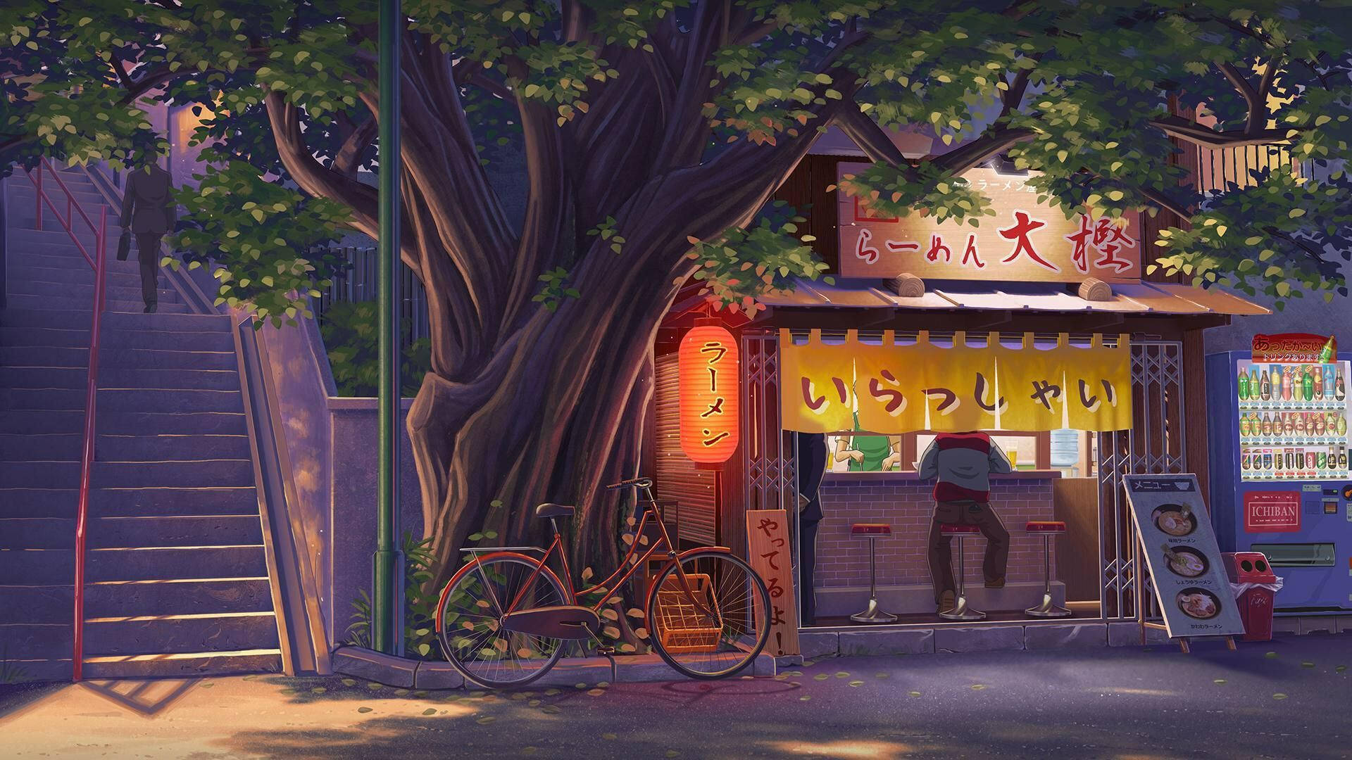 ลอฟายร้านราเมนสไตล์พินเทอเรสต์ วอลเปเปอร์