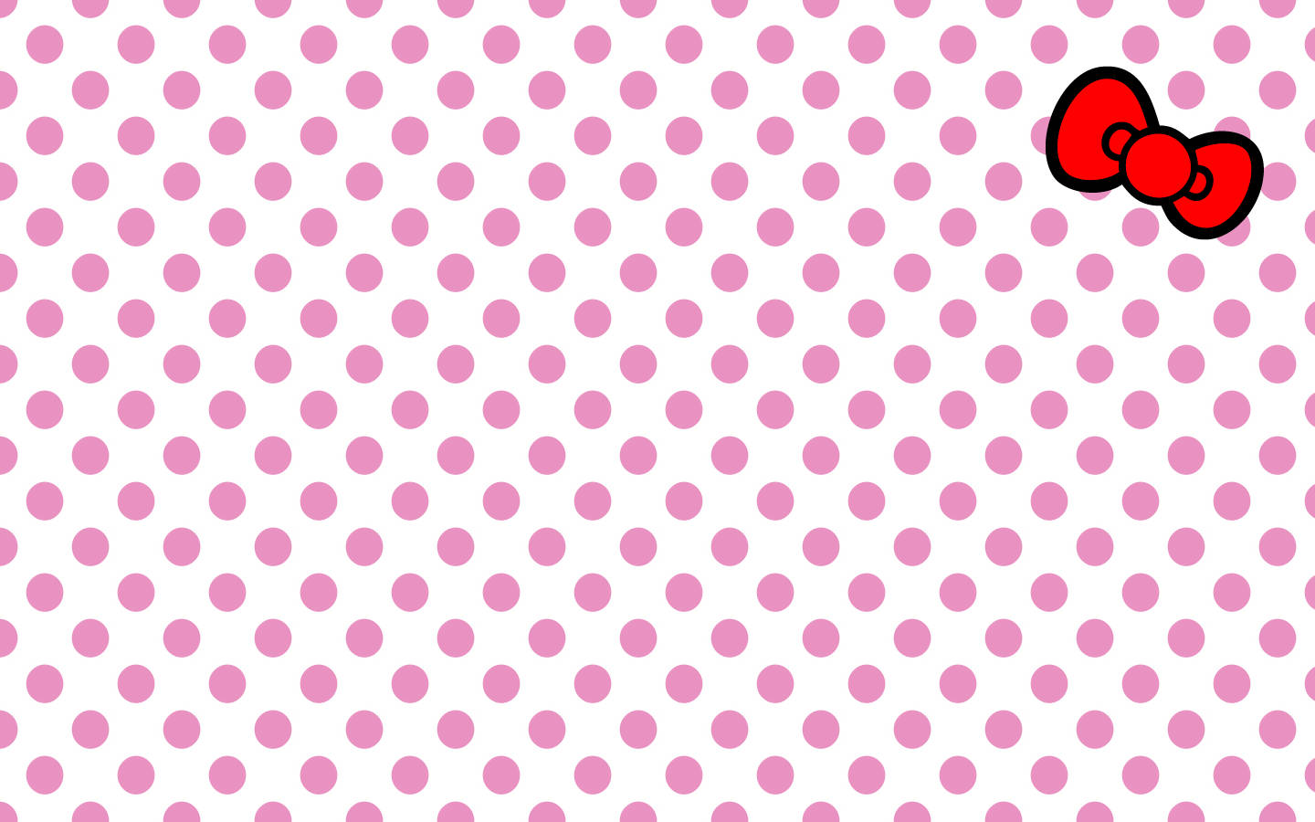 ลายจุดสีชมพู Hello Kitty วอลเปเปอร์
