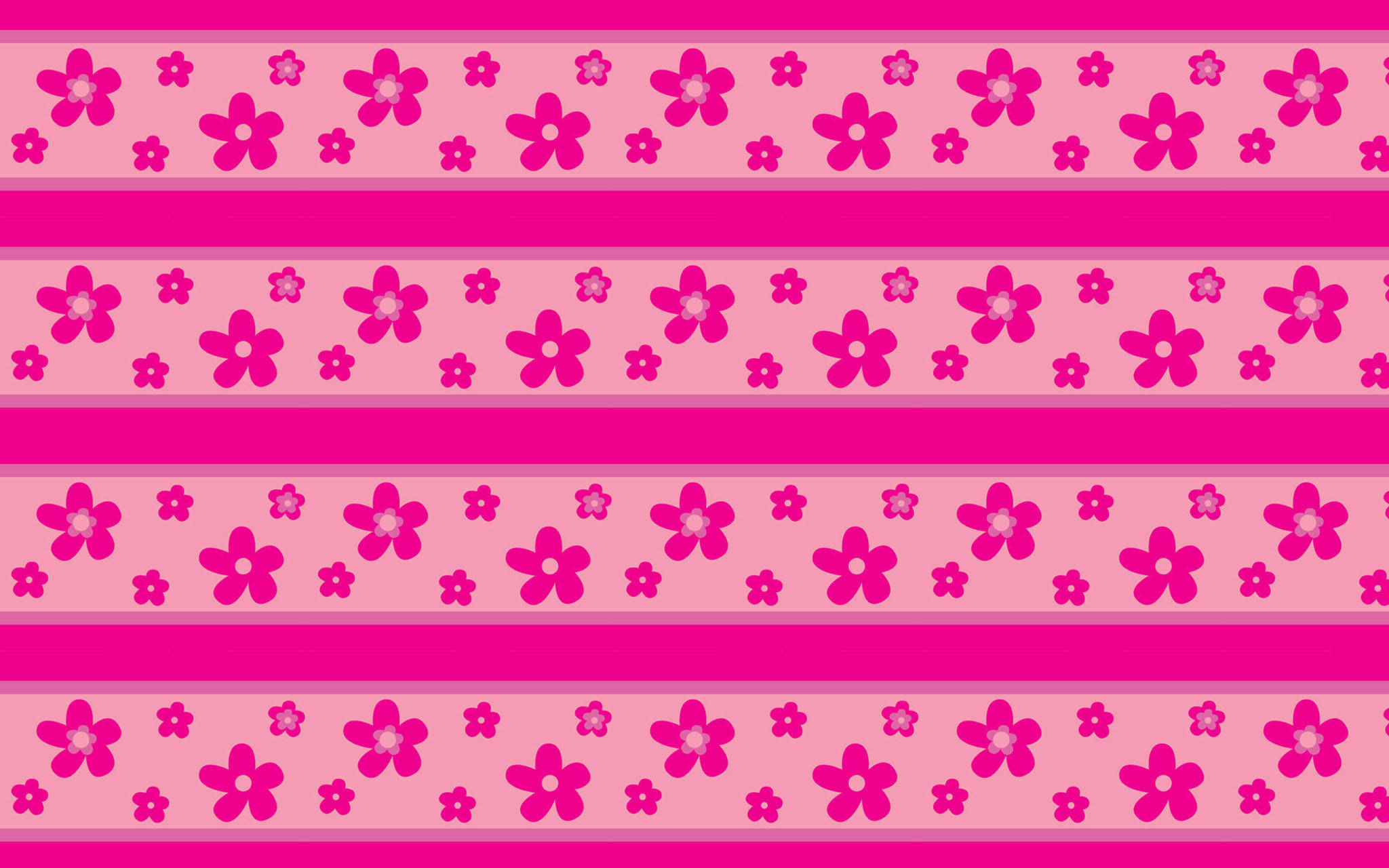 ลายดอกไม้สีชมพูน่ารักพร้อมลายเส้น วอลเปเปอร์