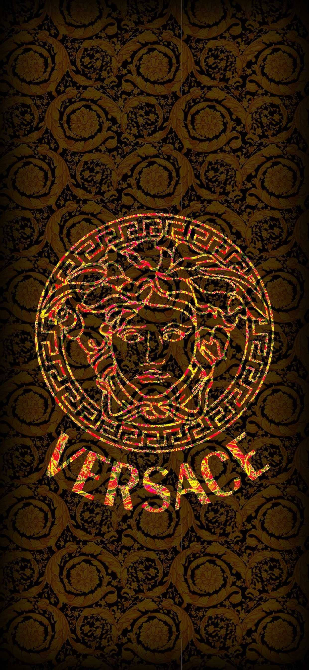 ลายผ้าใบโลโก้ Versace คลาสสิก วอลเปเปอร์