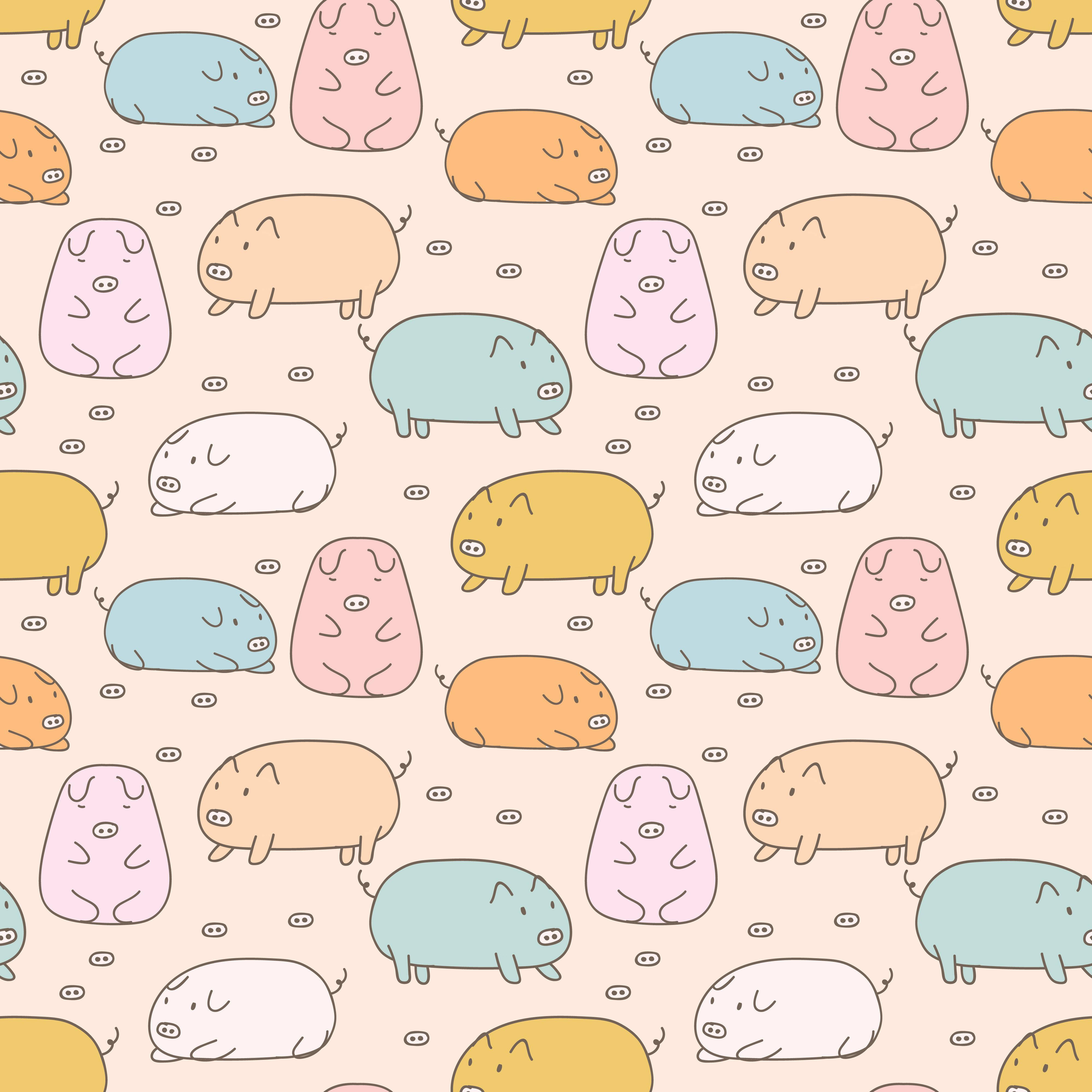 ลายหมูน้อยน่ารัก วอลเปเปอร์