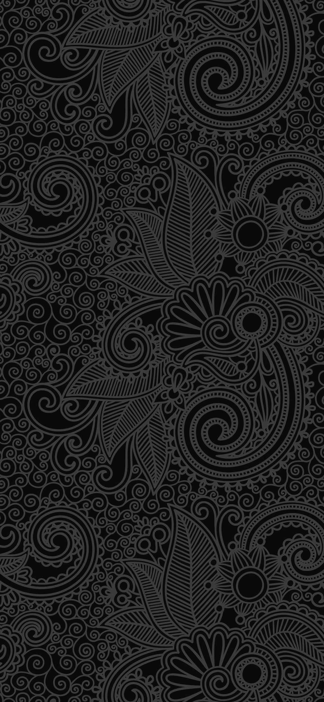 ลายเพสลีย์ขาวดำ วอลเปเปอร์
